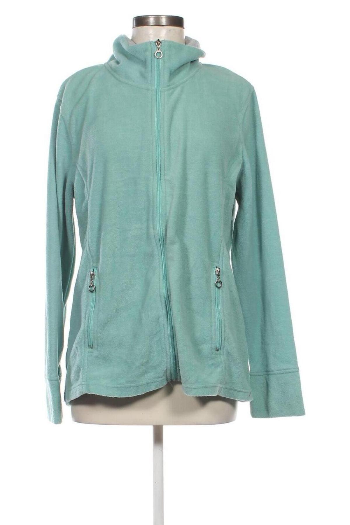 Γυναικεία μπλούζα fleece Laura Torelli, Μέγεθος L, Χρώμα Πράσινο, Τιμή 3,70 €