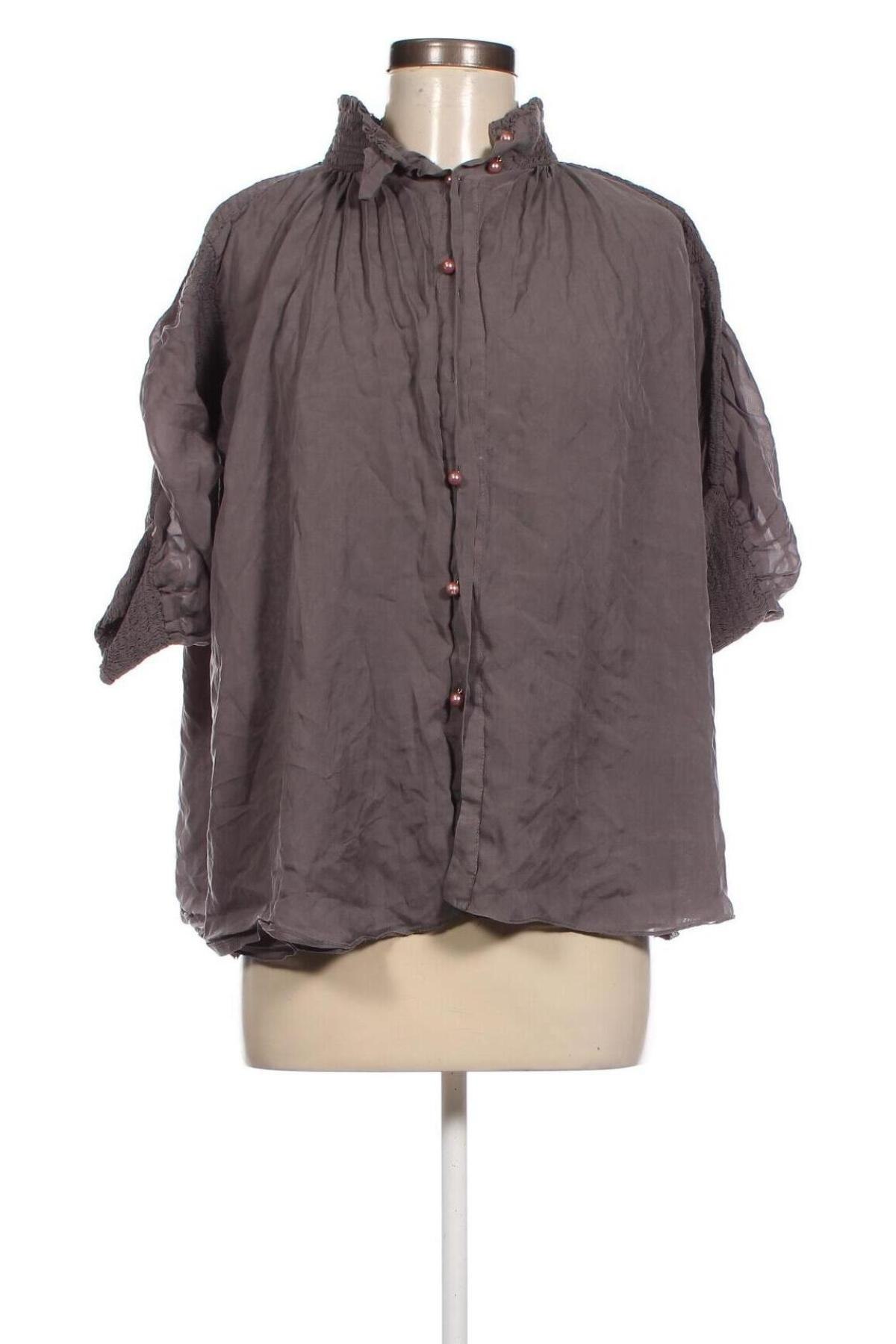 Γυναικείο πουκάμισο, Μέγεθος XL, Χρώμα Γκρί, Τιμή 12,83 €