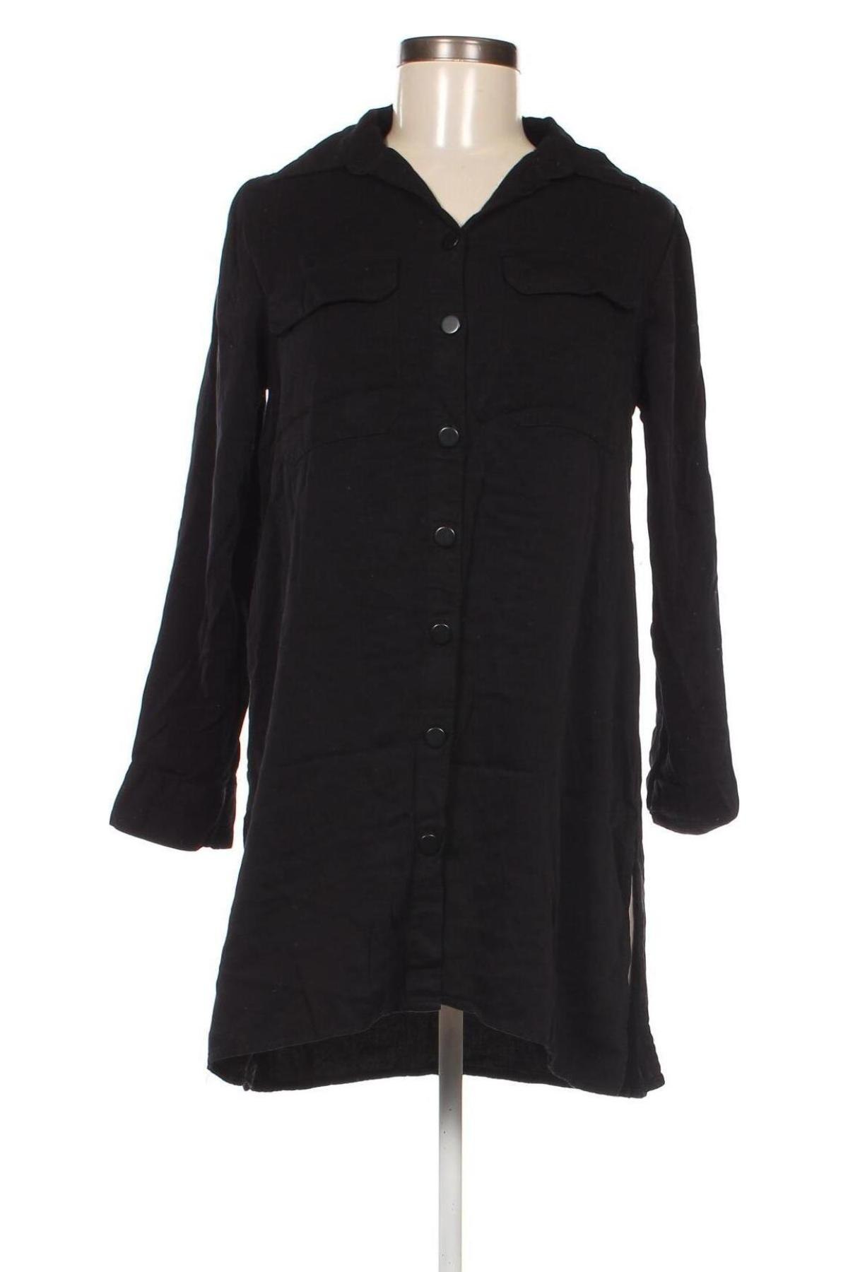 Γυναικείο πουκάμισο Amisu, Μέγεθος XS, Χρώμα Μαύρο, Τιμή 5,41 €
