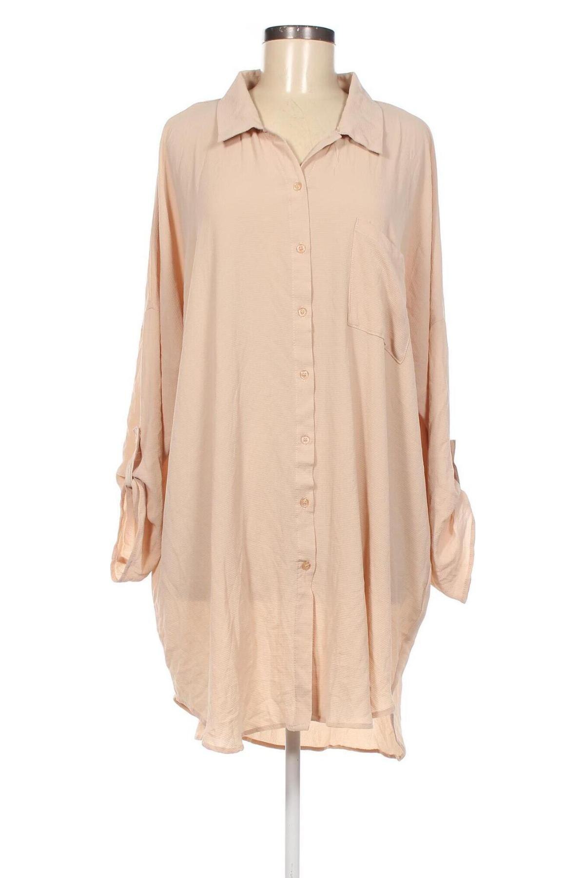 Damenbluse Boohoo, Größe 3XL, Farbe Beige, Preis 17,40 €