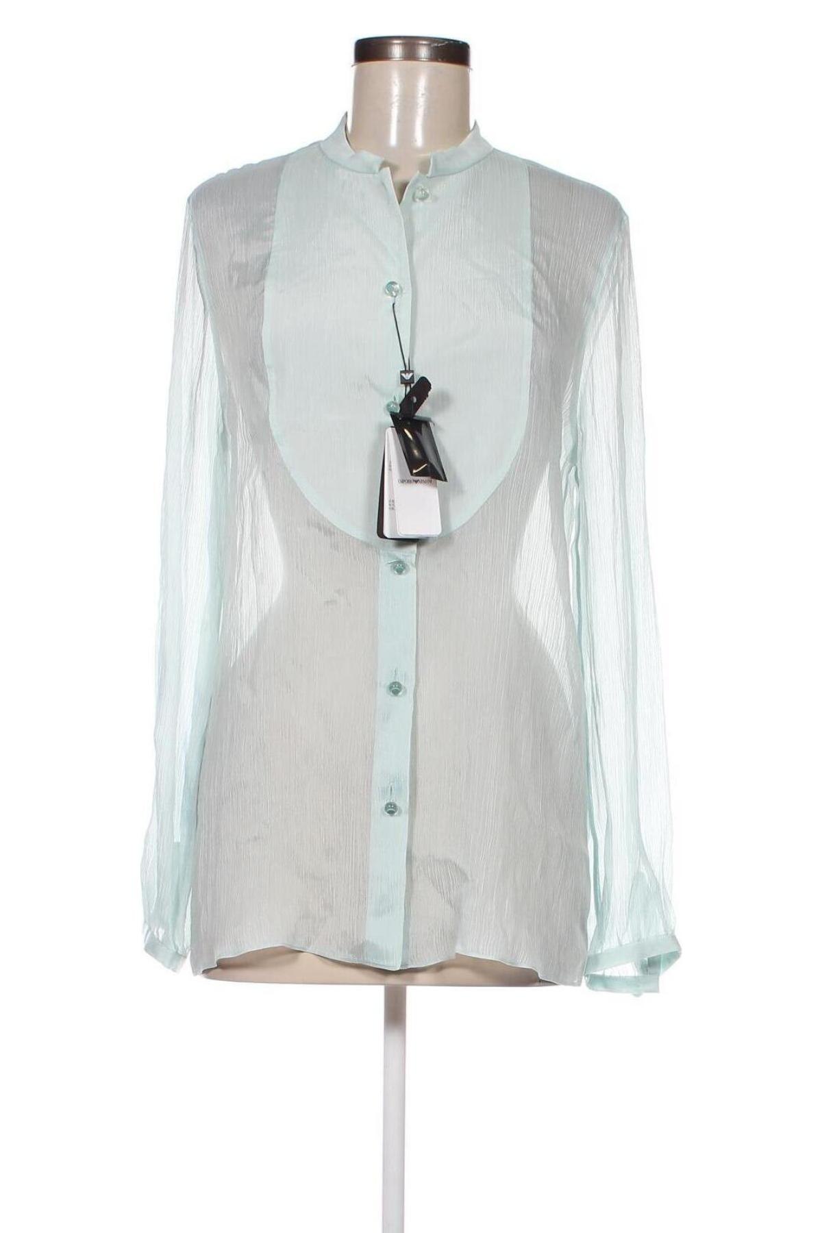 Γυναικείο πουκάμισο Emporio Armani, Μέγεθος M, Χρώμα Μπλέ, Τιμή 86,39 €