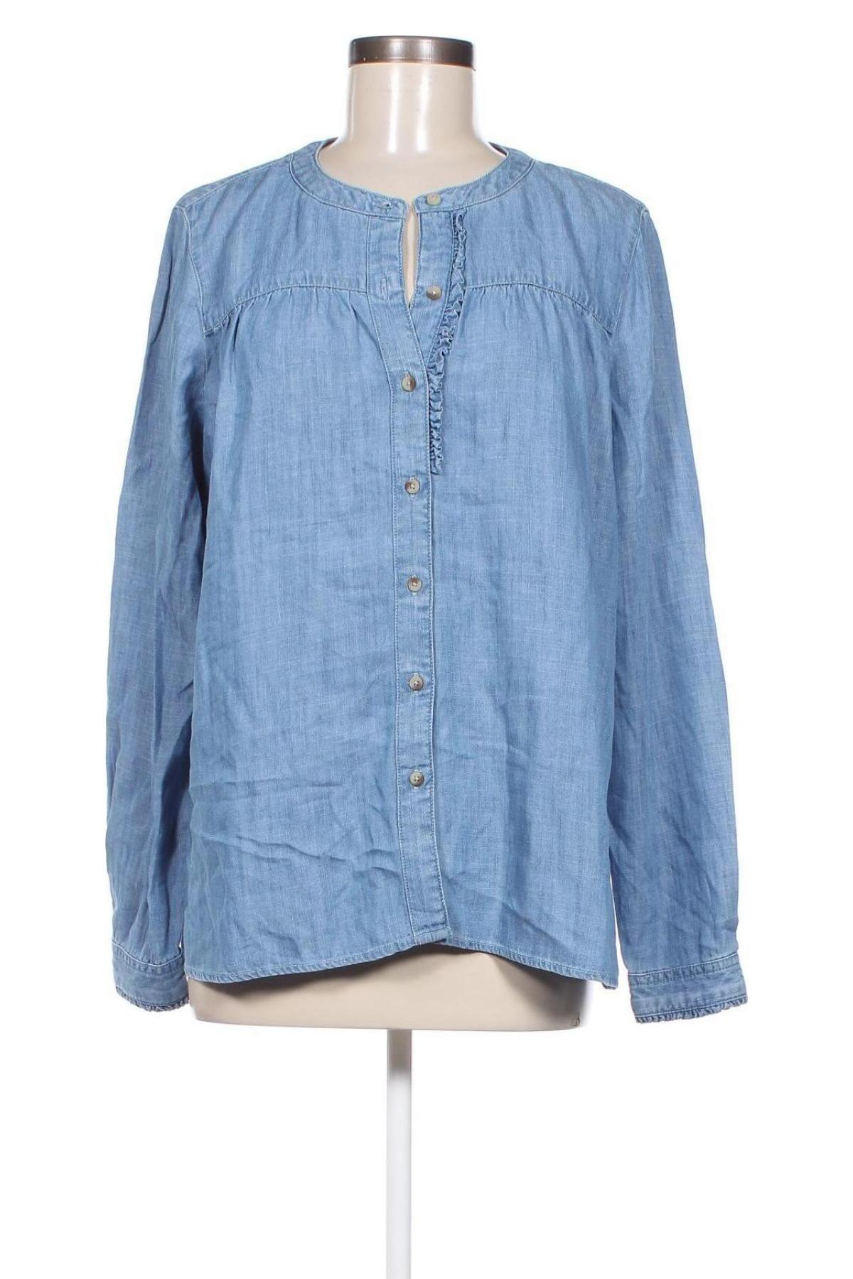 Γυναικείο πουκάμισο Esprit, Μέγεθος L, Χρώμα Μπλέ, Τιμή 10,52 €