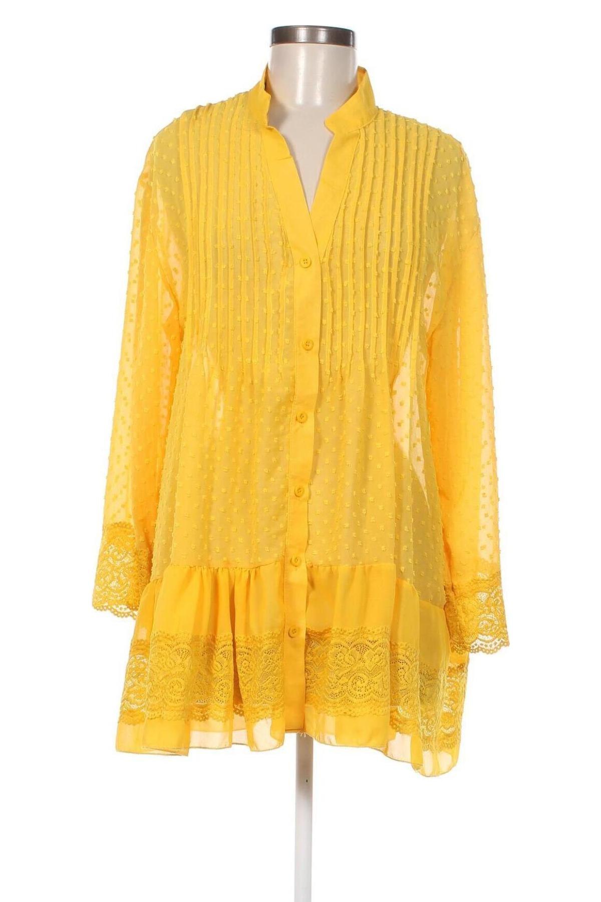 Дамска риза Fashion, Размер XXL, Цвят Жълт, Цена 54,55 лв.