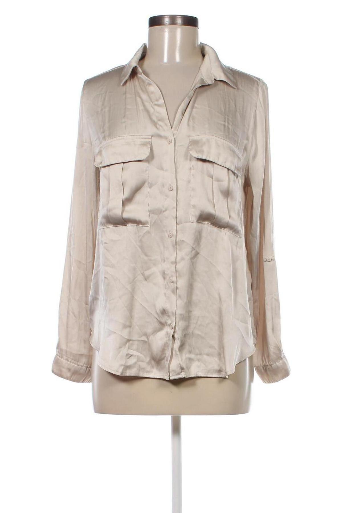 Γυναικείο πουκάμισο H&M, Μέγεθος M, Χρώμα  Μπέζ, Τιμή 5,41 €