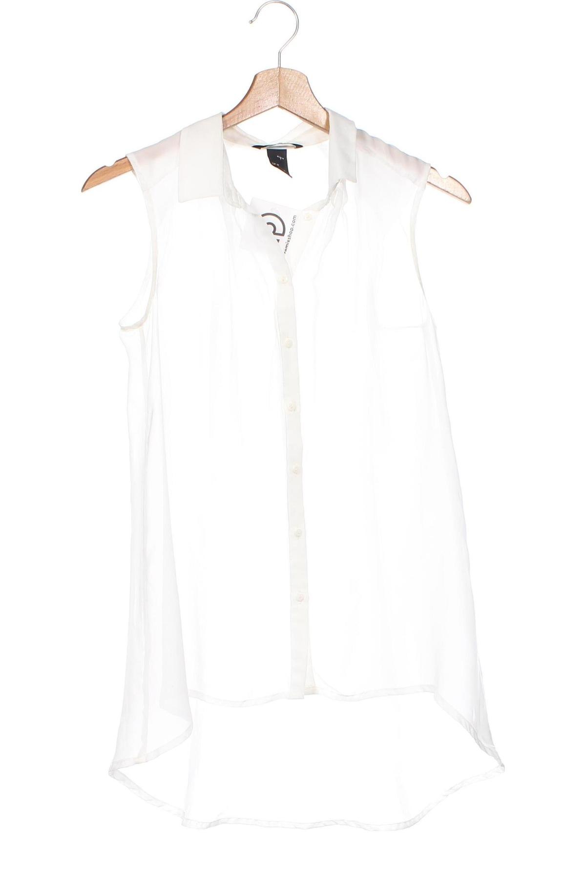 Γυναικείο πουκάμισο H&M, Μέγεθος XS, Χρώμα Λευκό, Τιμή 13,17 €