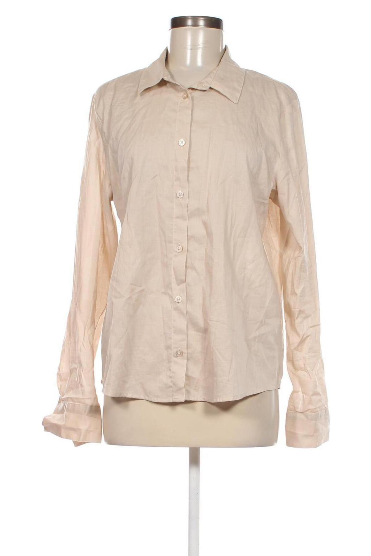 Γυναικείο πουκάμισο H&M Divided, Μέγεθος M, Χρώμα  Μπέζ, Τιμή 7,41 €