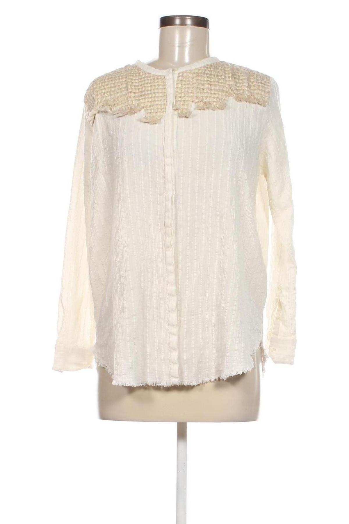 Γυναικείο πουκάμισο Intropia, Μέγεθος L, Χρώμα Εκρού, Τιμή 15,22 €