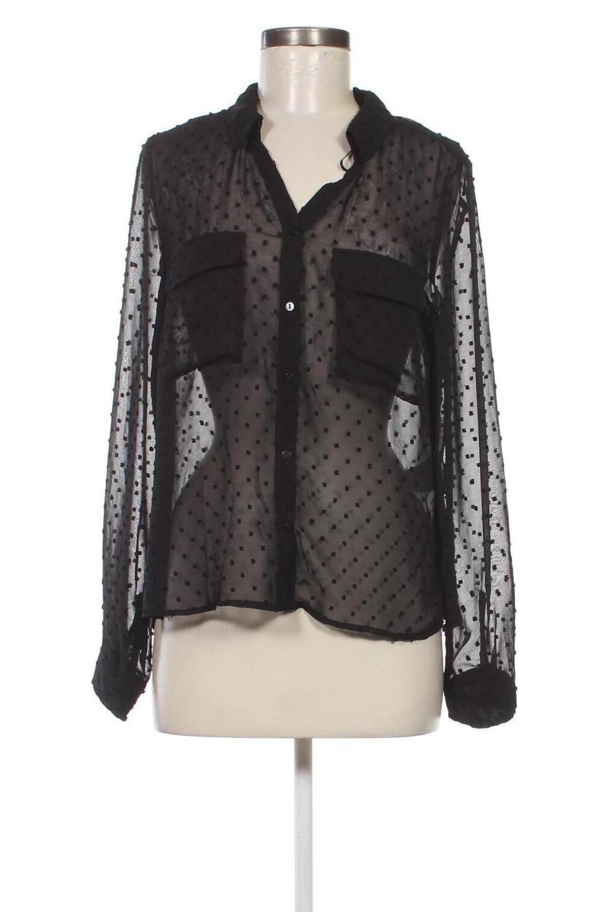 Γυναικείο πουκάμισο Laura Torelli, Μέγεθος M, Χρώμα Μαύρο, Τιμή 5,41 €