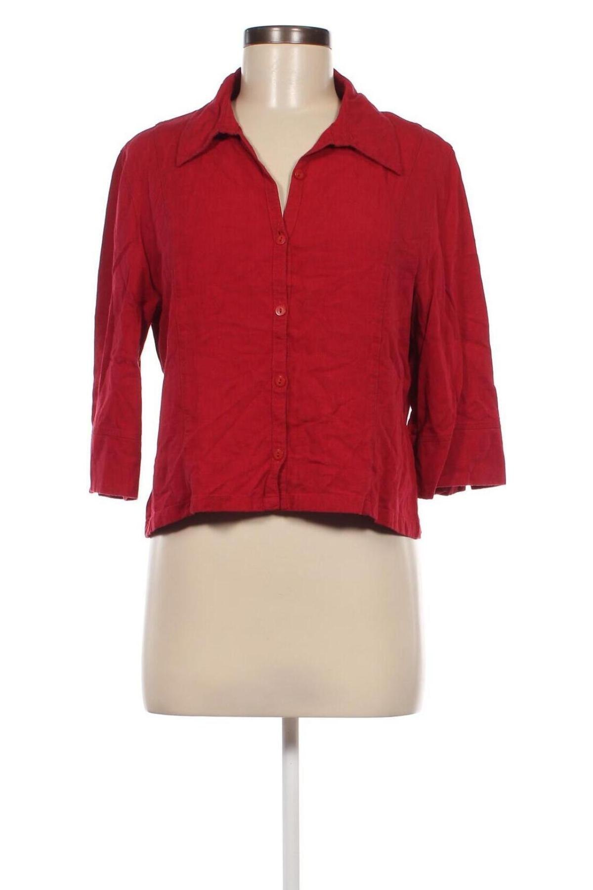 Дамска риза Marco Pecci, Размер L, Цвят Червен, Цена 12,50 лв.