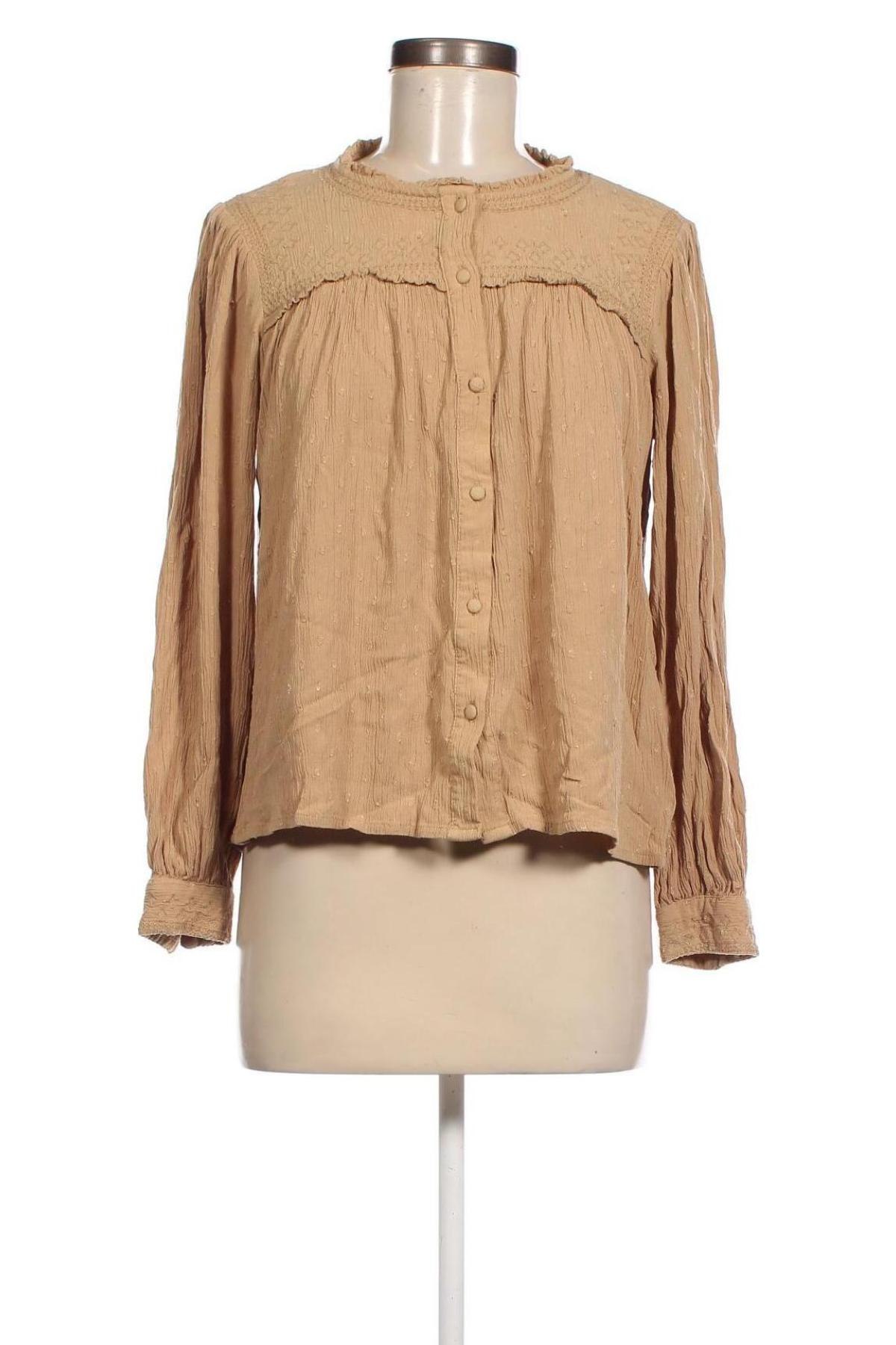 Damenbluse Object, Größe S, Farbe Beige, Preis 9,39 €