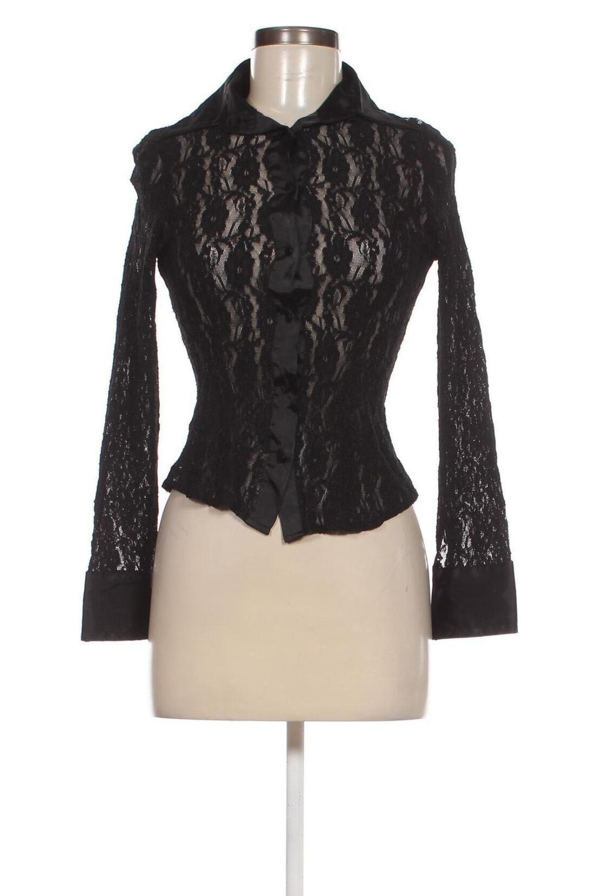 Γυναικείο πουκάμισο Sisley, Μέγεθος S, Χρώμα Μαύρο, Τιμή 17,00 €