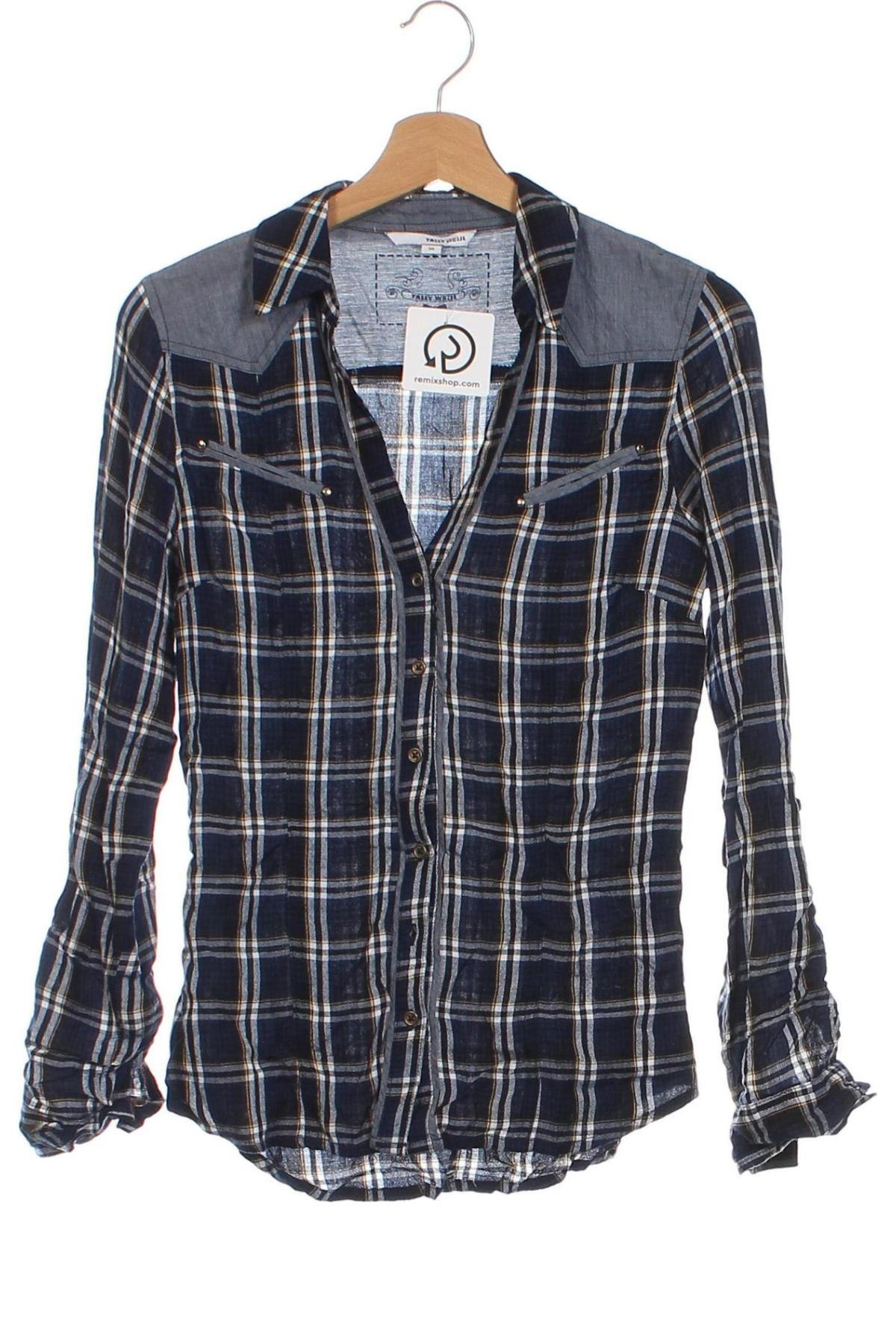 Γυναικείο πουκάμισο Tally Weijl, Μέγεθος S, Χρώμα Μπλέ, Τιμή 7,41 €