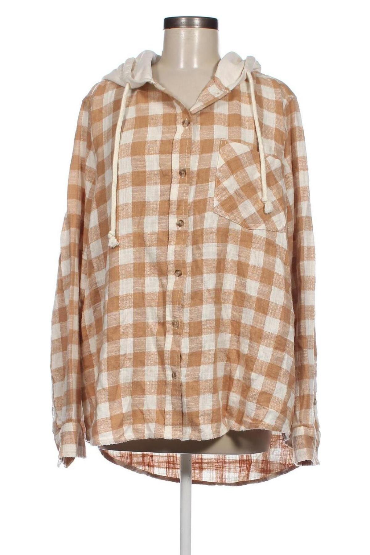 Γυναικείο πουκάμισο Time and tru, Μέγεθος 3XL, Χρώμα Πολύχρωμο, Τιμή 6,96 €