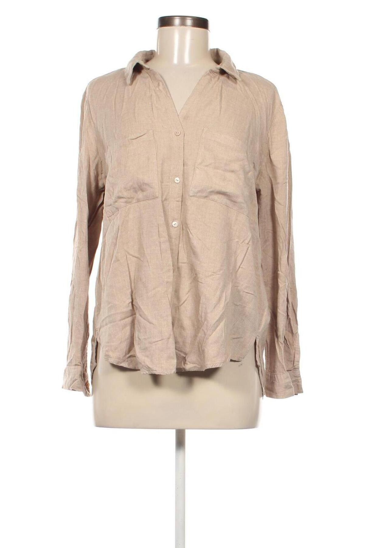 Γυναικείο πουκάμισο Tom Tailor, Μέγεθος L, Χρώμα  Μπέζ, Τιμή 21,03 €