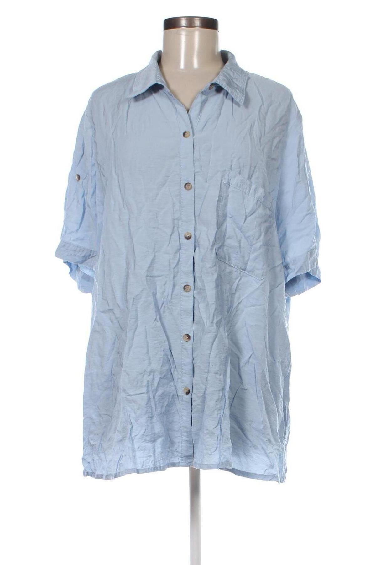 Γυναικείο πουκάμισο Ulla Popken, Μέγεθος 3XL, Χρώμα Μπλέ, Τιμή 21,03 €