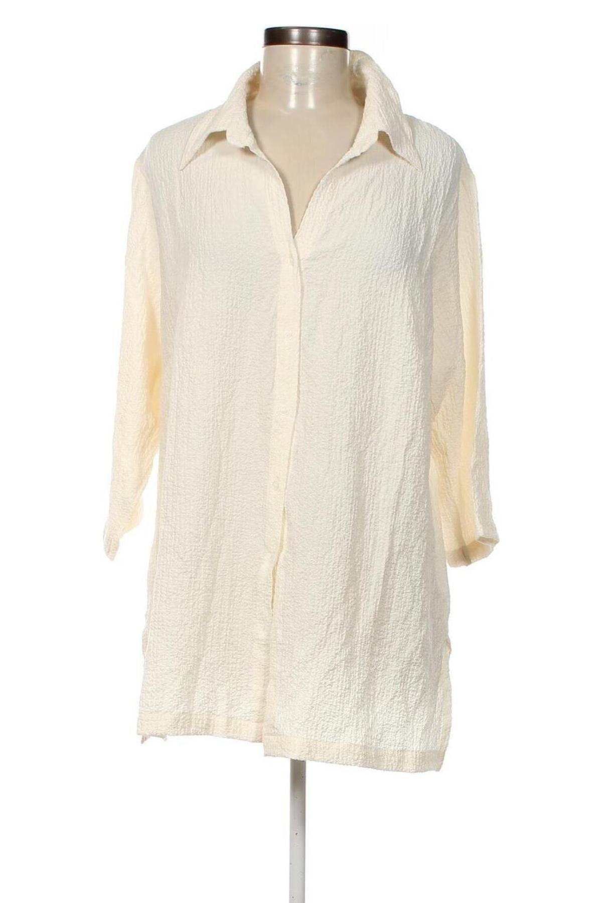 Γυναικείο πουκάμισο Ulla Popken, Μέγεθος XL, Χρώμα Εκρού, Τιμή 10,52 €
