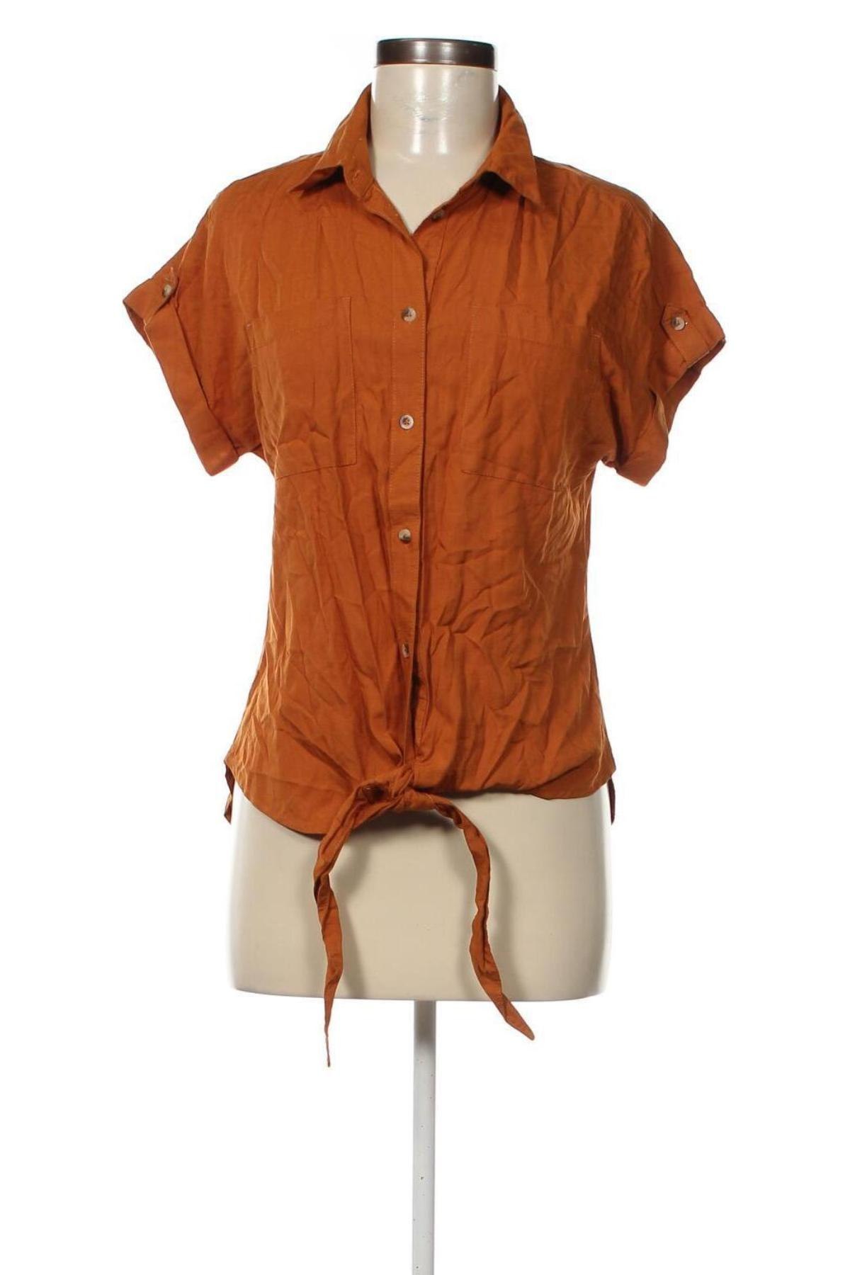 Γυναικείο πουκάμισο Yessica, Μέγεθος XS, Χρώμα Πορτοκαλί, Τιμή 3,87 €