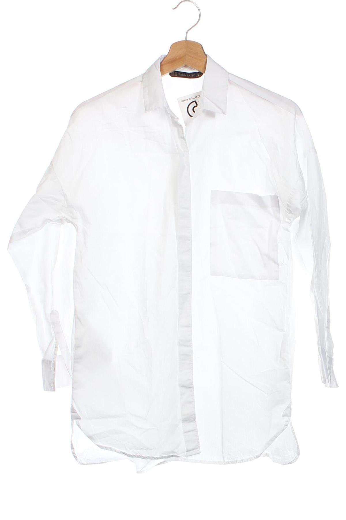 Γυναικείο πουκάμισο Zara, Μέγεθος XS, Χρώμα Λευκό, Τιμή 13,81 €