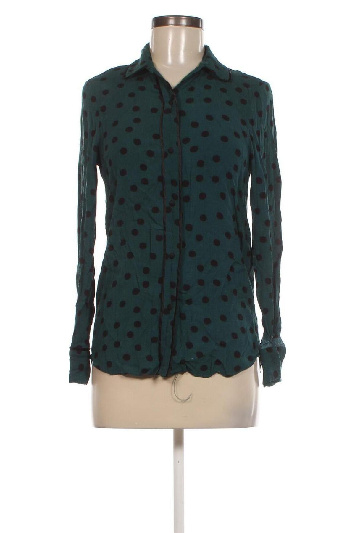 Γυναικείο πουκάμισο Zara, Μέγεθος XS, Χρώμα Πράσινο, Τιμή 6,68 €
