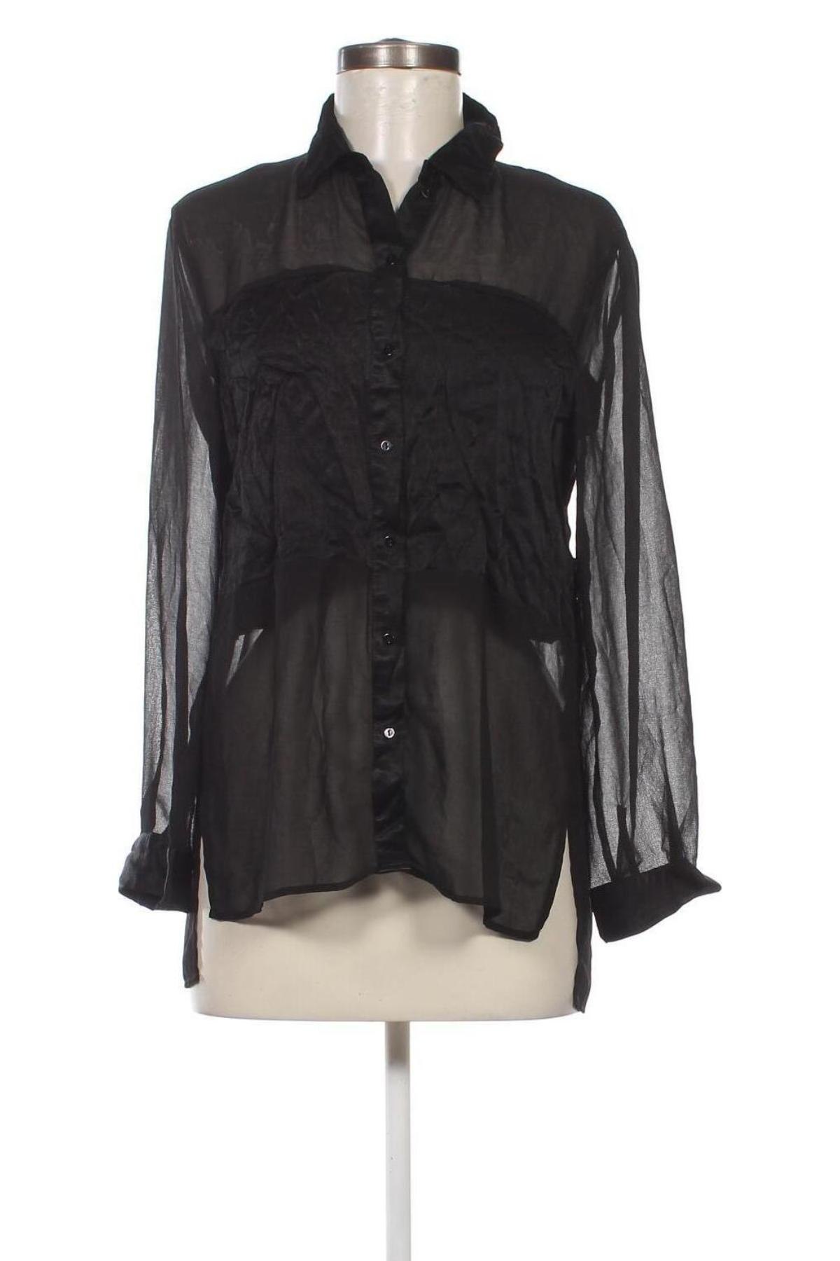 Γυναικείο πουκάμισο Zara, Μέγεθος M, Χρώμα Μαύρο, Τιμή 7,52 €