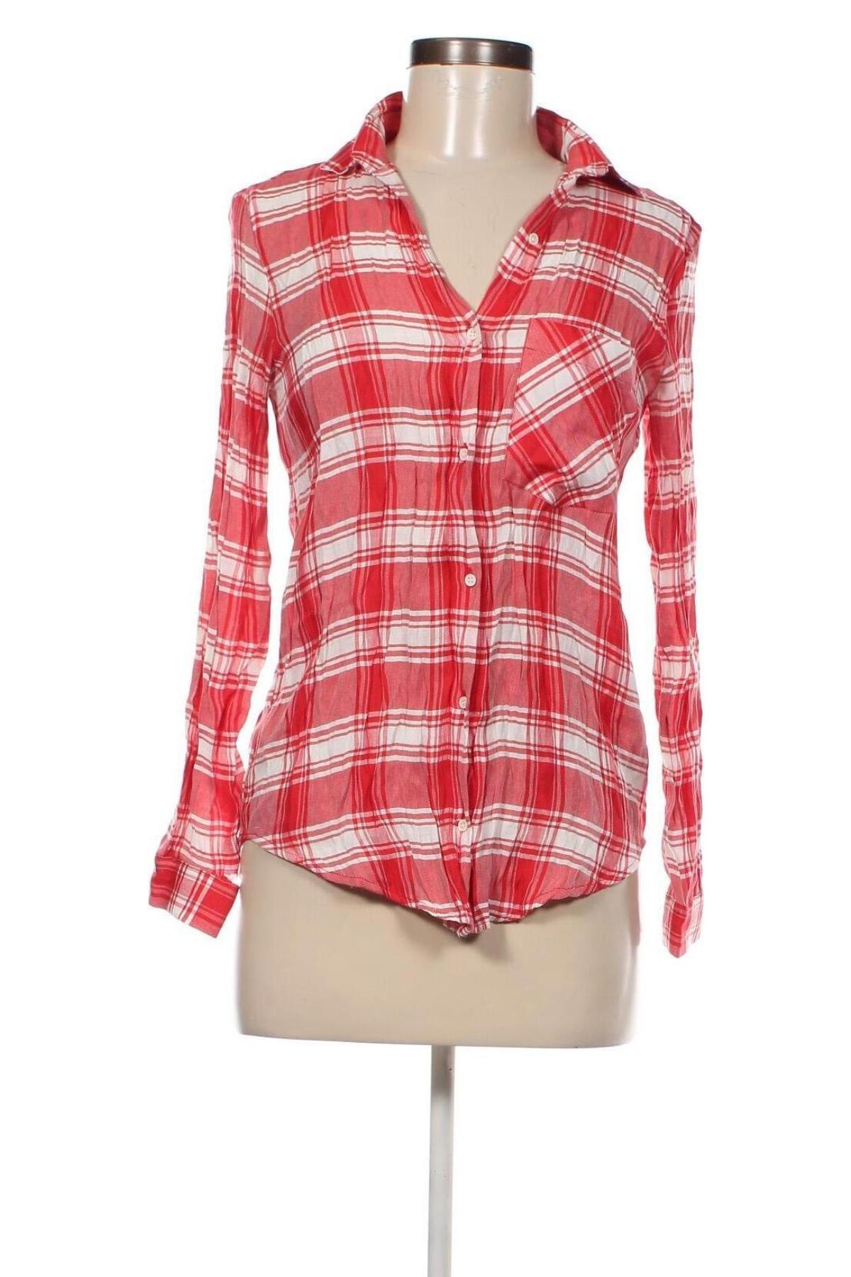 Γυναικείο πουκάμισο Zara, Μέγεθος XS, Χρώμα Κόκκινο, Τιμή 6,68 €