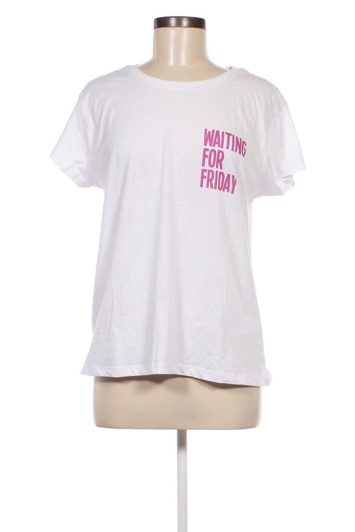 Γυναικείο t-shirt, Μέγεθος L, Χρώμα Λευκό, Τιμή 8,87 €