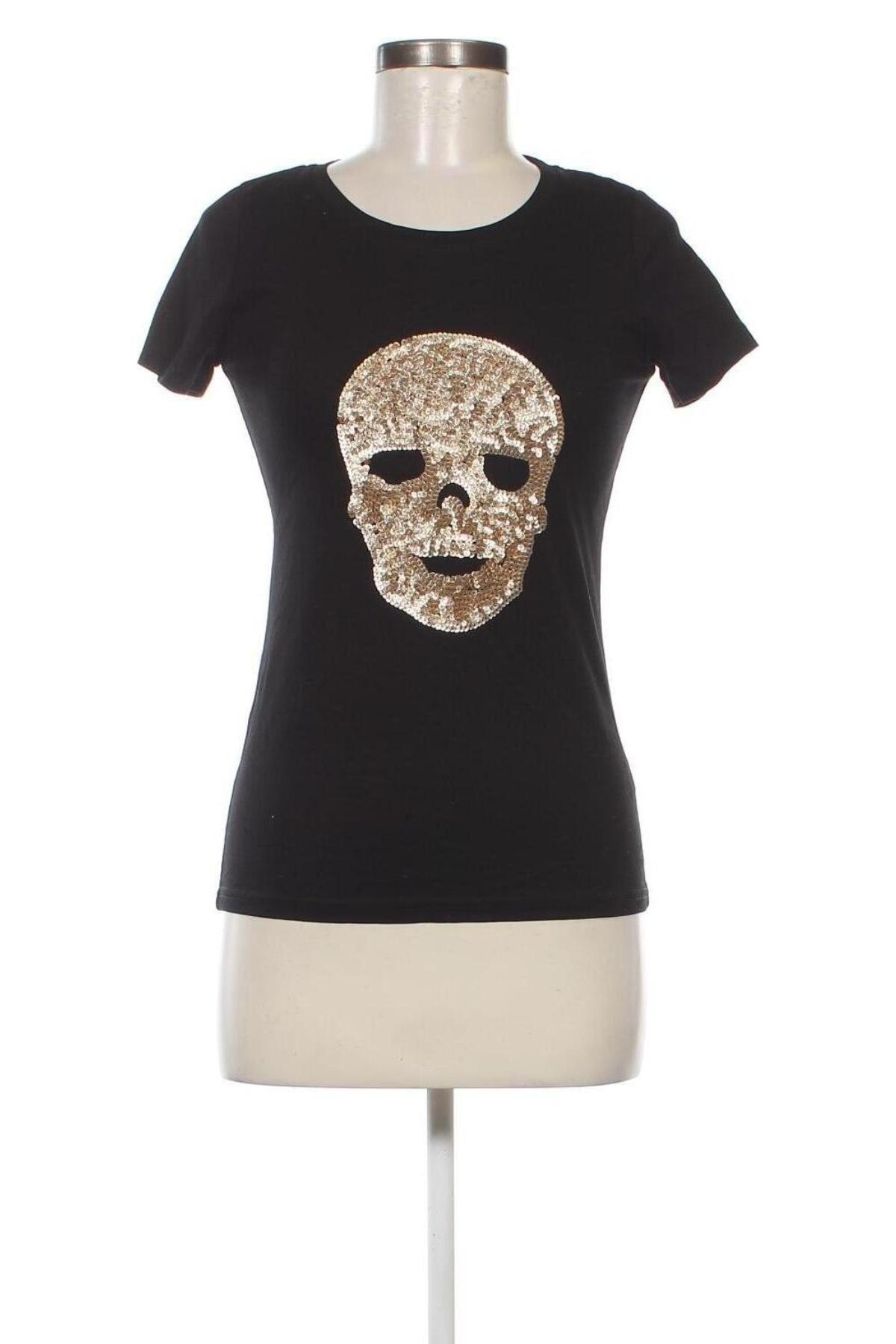 Γυναικείο t-shirt, Μέγεθος S, Χρώμα Μαύρο, Τιμή 4,42 €