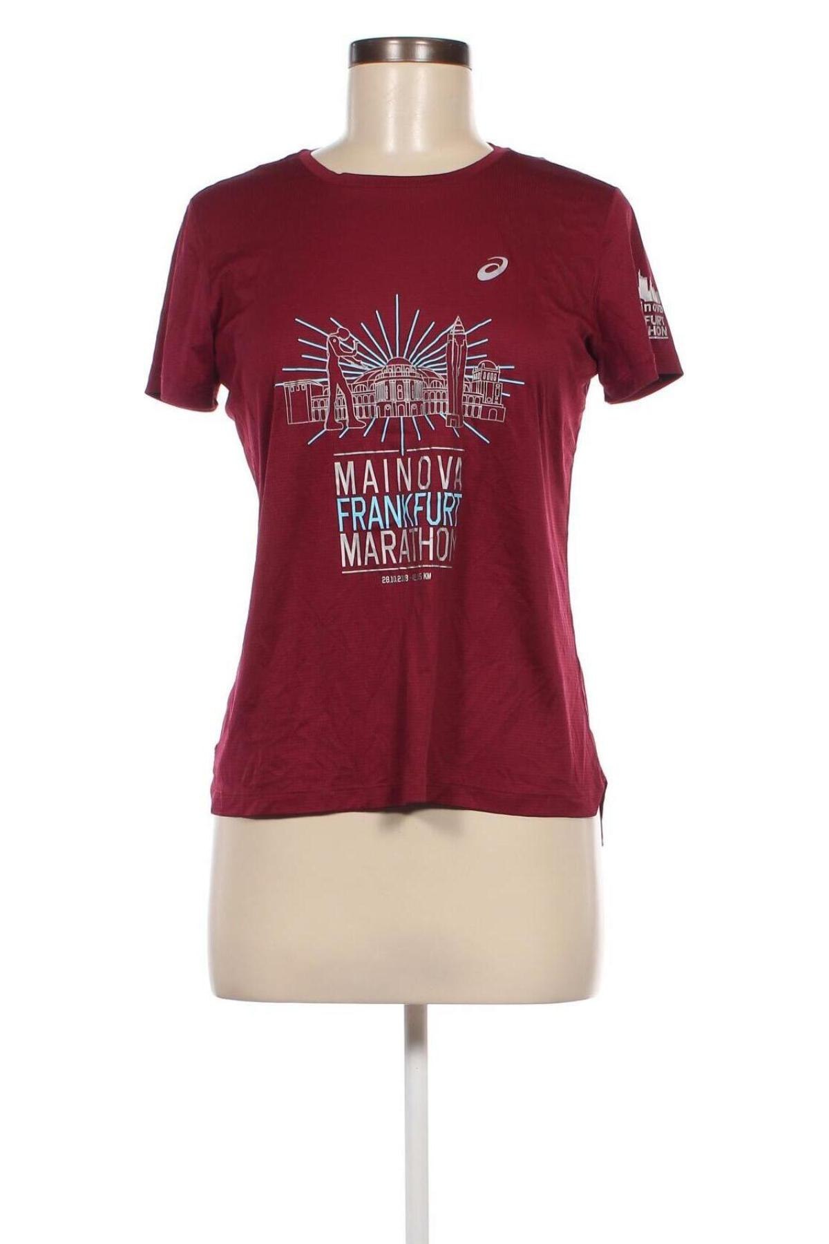 Γυναικείο t-shirt ASICS, Μέγεθος S, Χρώμα Κόκκινο, Τιμή 8,35 €
