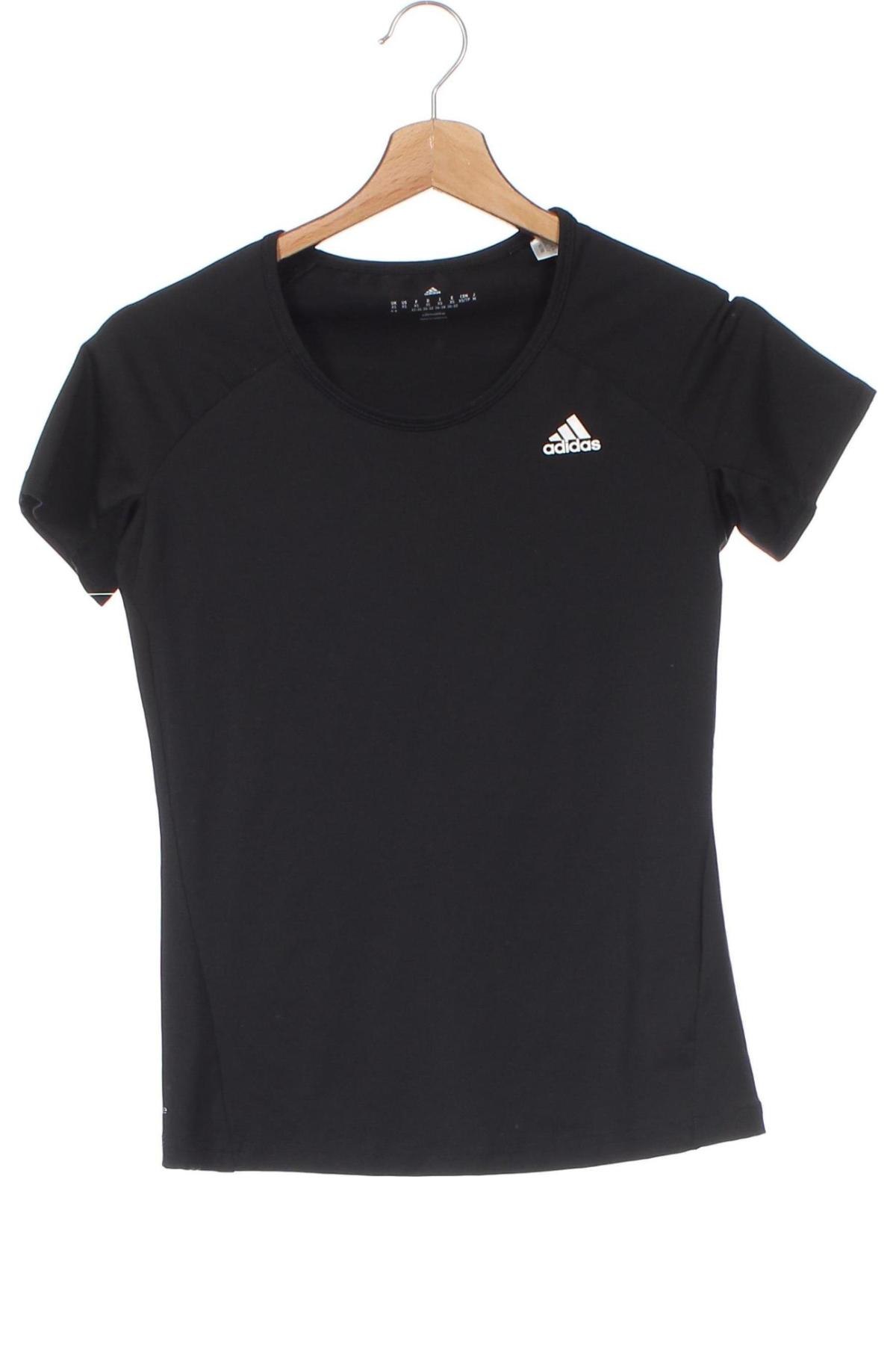 Damen T-Shirt Adidas, Größe XS, Farbe Schwarz, Preis 13,81 €