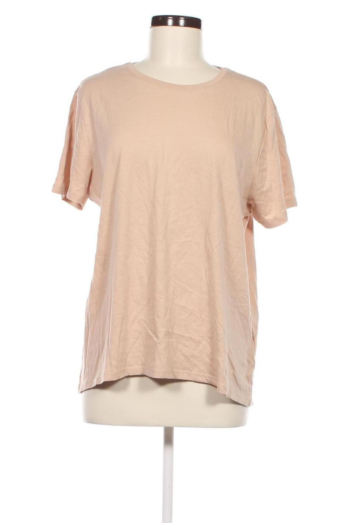 Γυναικείο t-shirt Amisu, Μέγεθος XL, Χρώμα  Μπέζ, Τιμή 7,64 €