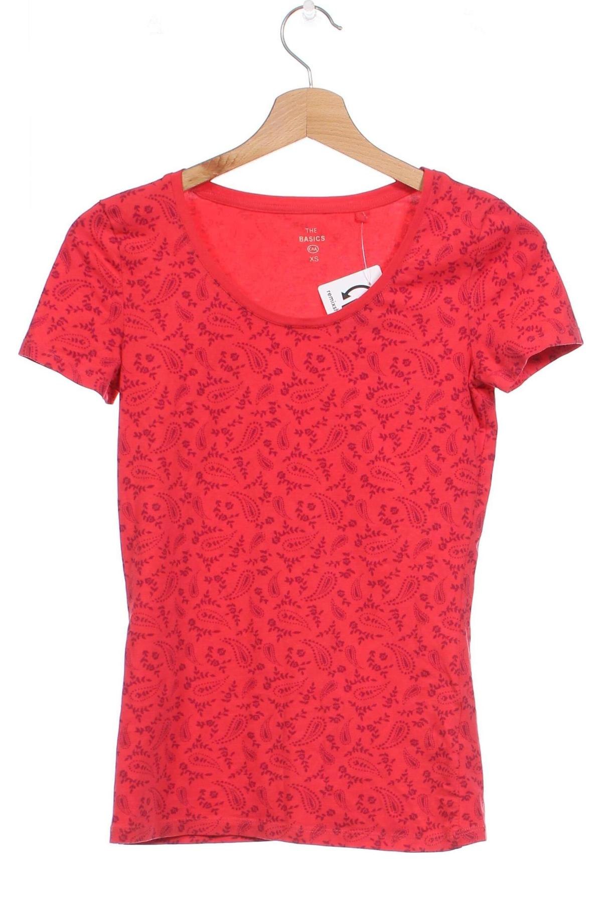 Damski T-shirt C&A, Rozmiar XS, Kolor Czerwony, Cena 17,84 zł