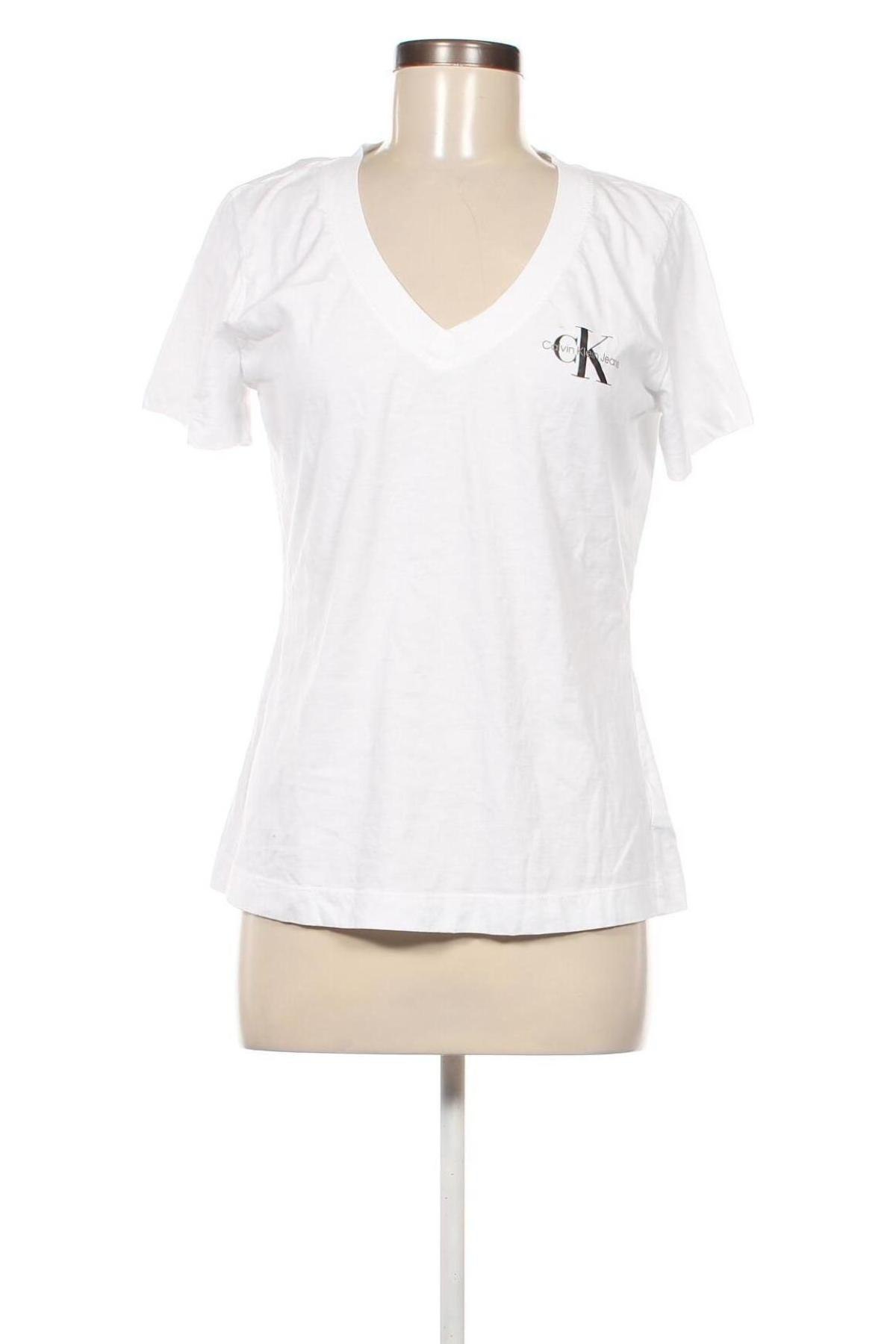 Damski T-shirt Calvin Klein Jeans, Rozmiar XXL, Kolor Biały, Cena 184,72 zł