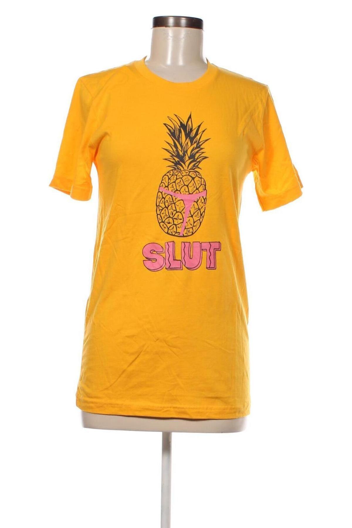 Damen T-Shirt Canvas, Größe S, Farbe Gelb, Preis 4,53 €
