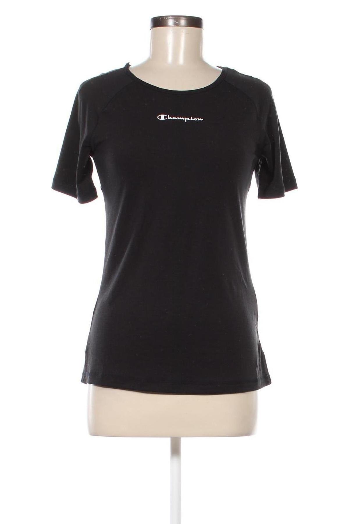 Γυναικείο t-shirt Champion, Μέγεθος M, Χρώμα Μαύρο, Τιμή 18,56 €