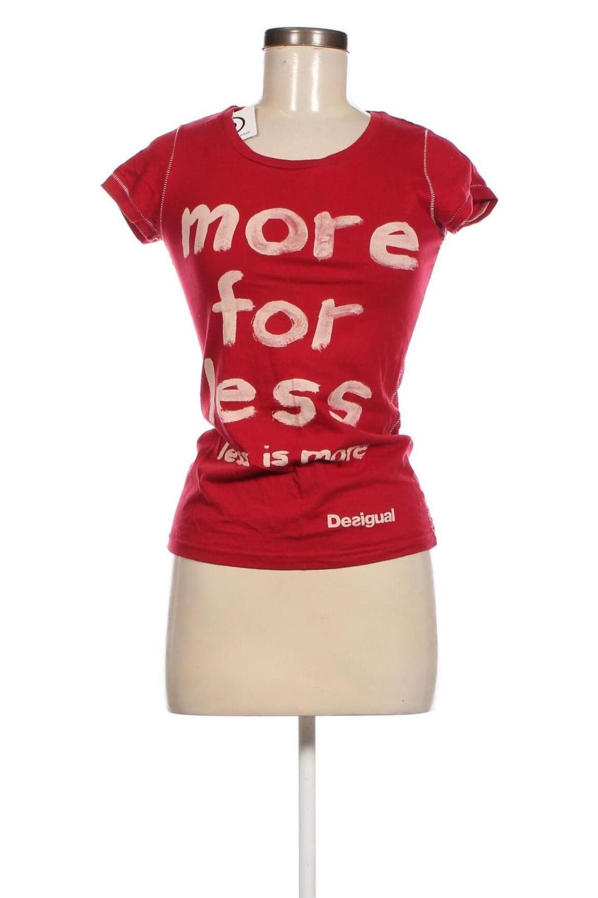 Γυναικείο t-shirt Desigual, Μέγεθος S, Χρώμα Ρόζ , Τιμή 13,84 €