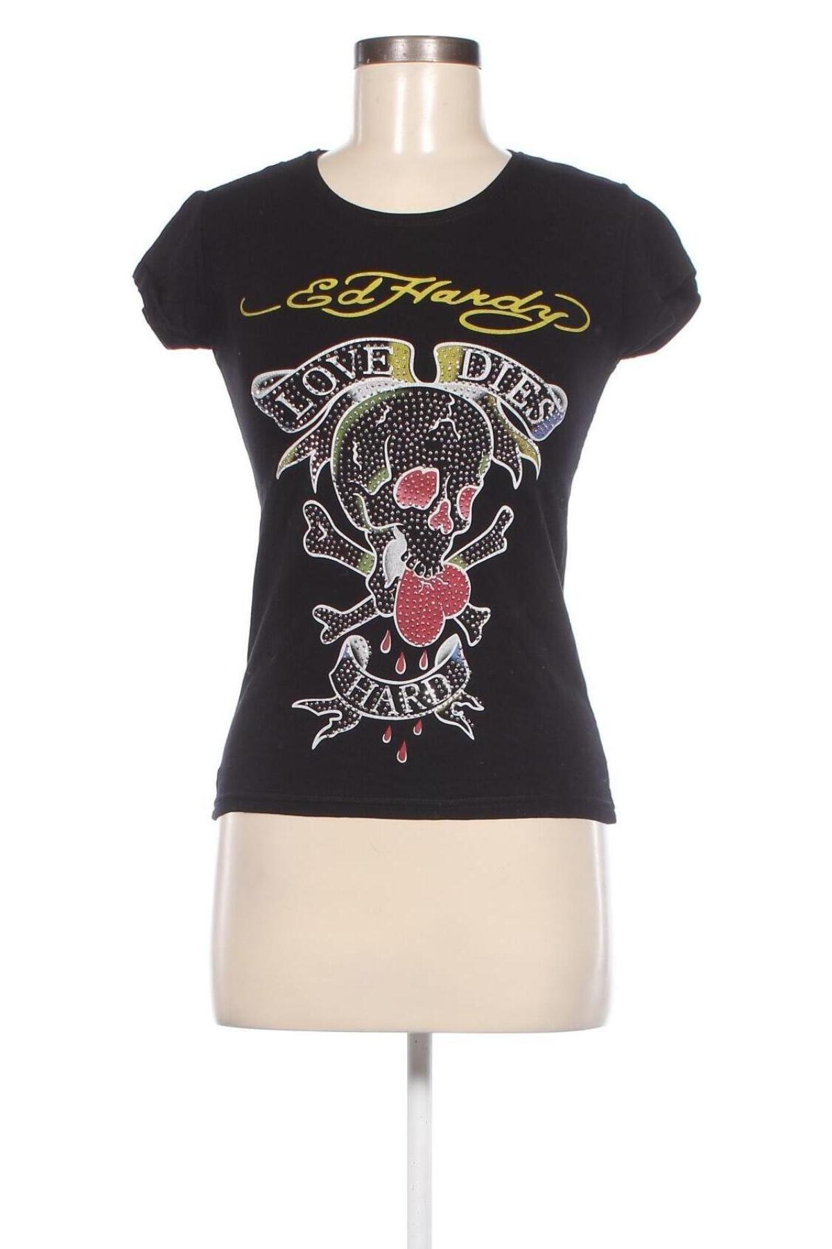 Dámske tričko Ed Hardy, Veľkosť L, Farba Čierna, Cena  15,31 €