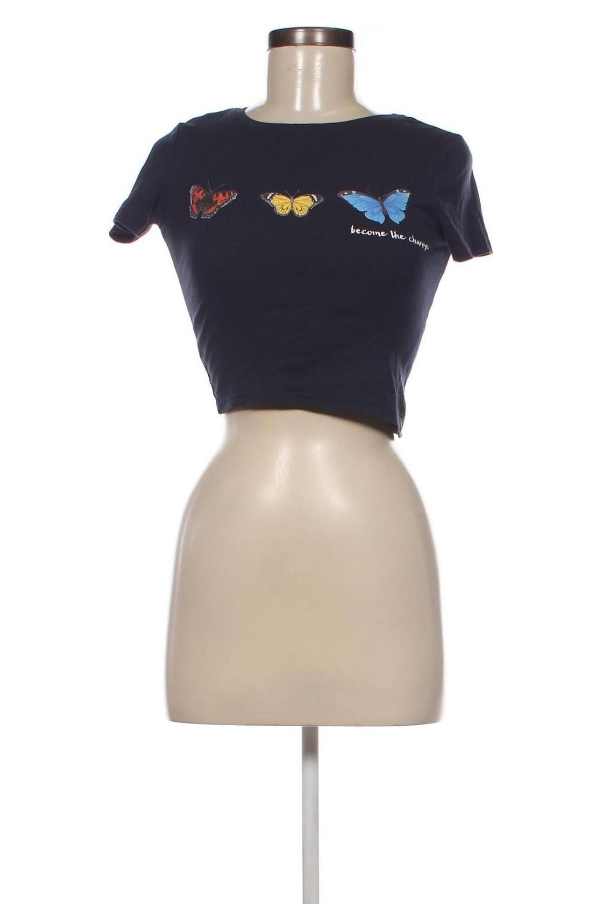 Γυναικείο t-shirt Fb Sister, Μέγεθος XS, Χρώμα Μπλέ, Τιμή 4,02 €