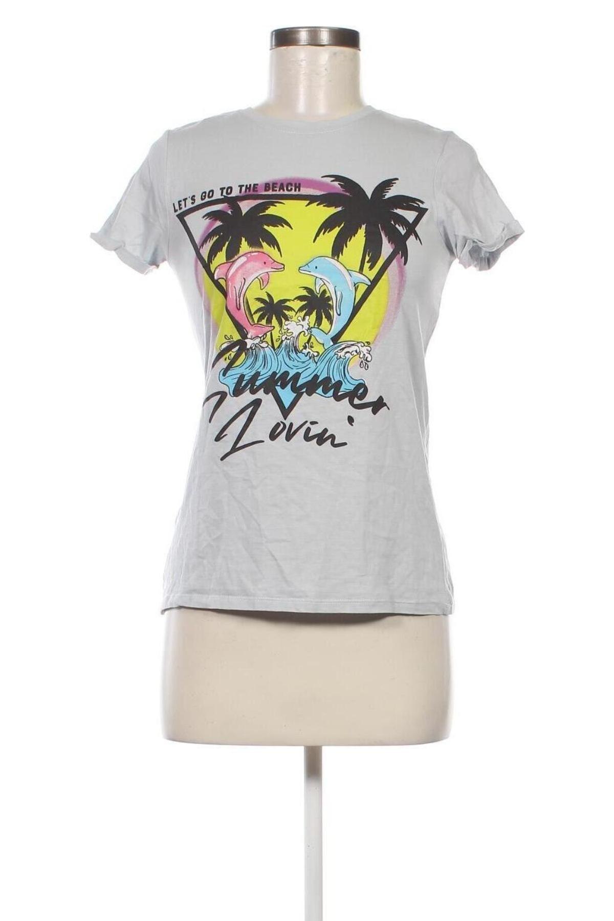 Γυναικείο t-shirt Fb Sister, Μέγεθος XS, Χρώμα Γκρί, Τιμή 4,42 €