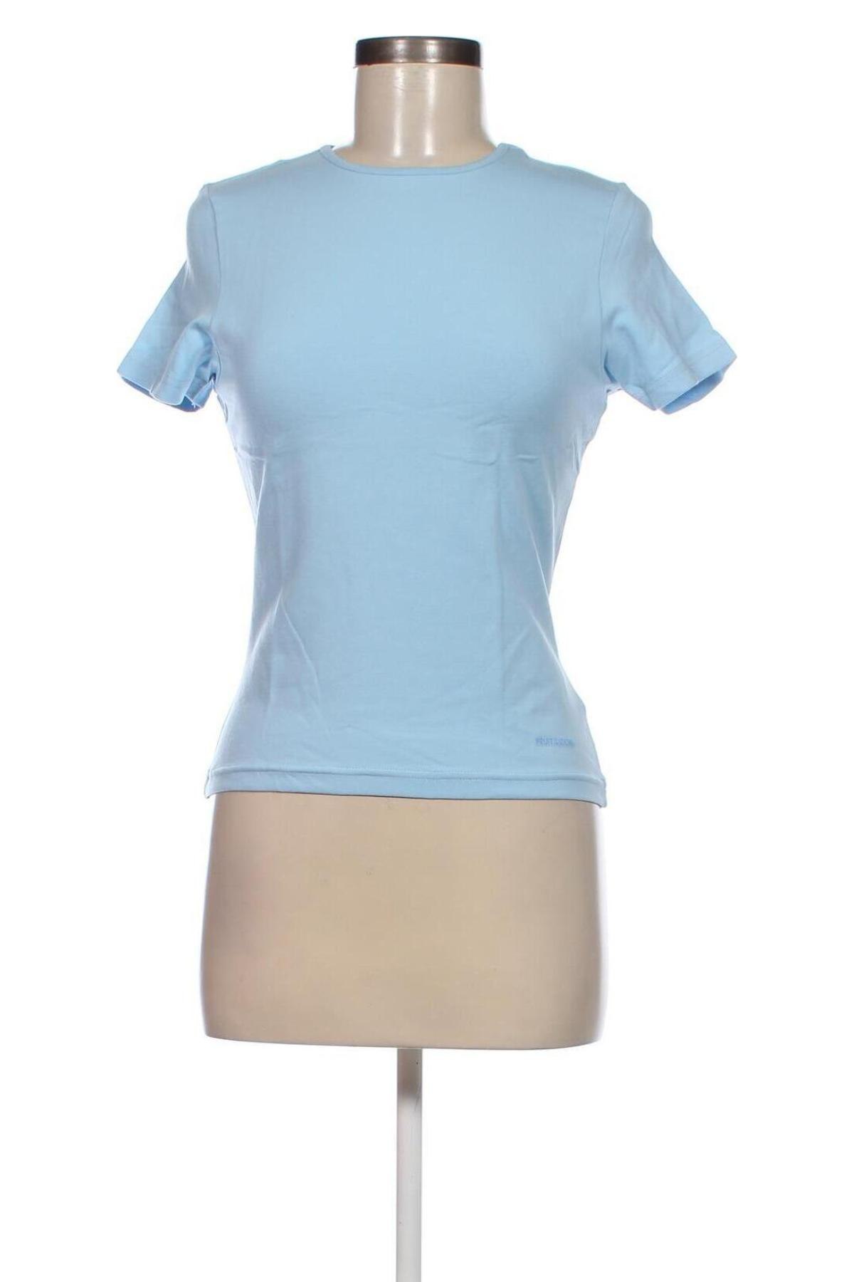 Γυναικείο t-shirt Fruit Of The Loom, Μέγεθος XS, Χρώμα Μπλέ, Τιμή 7,14 €