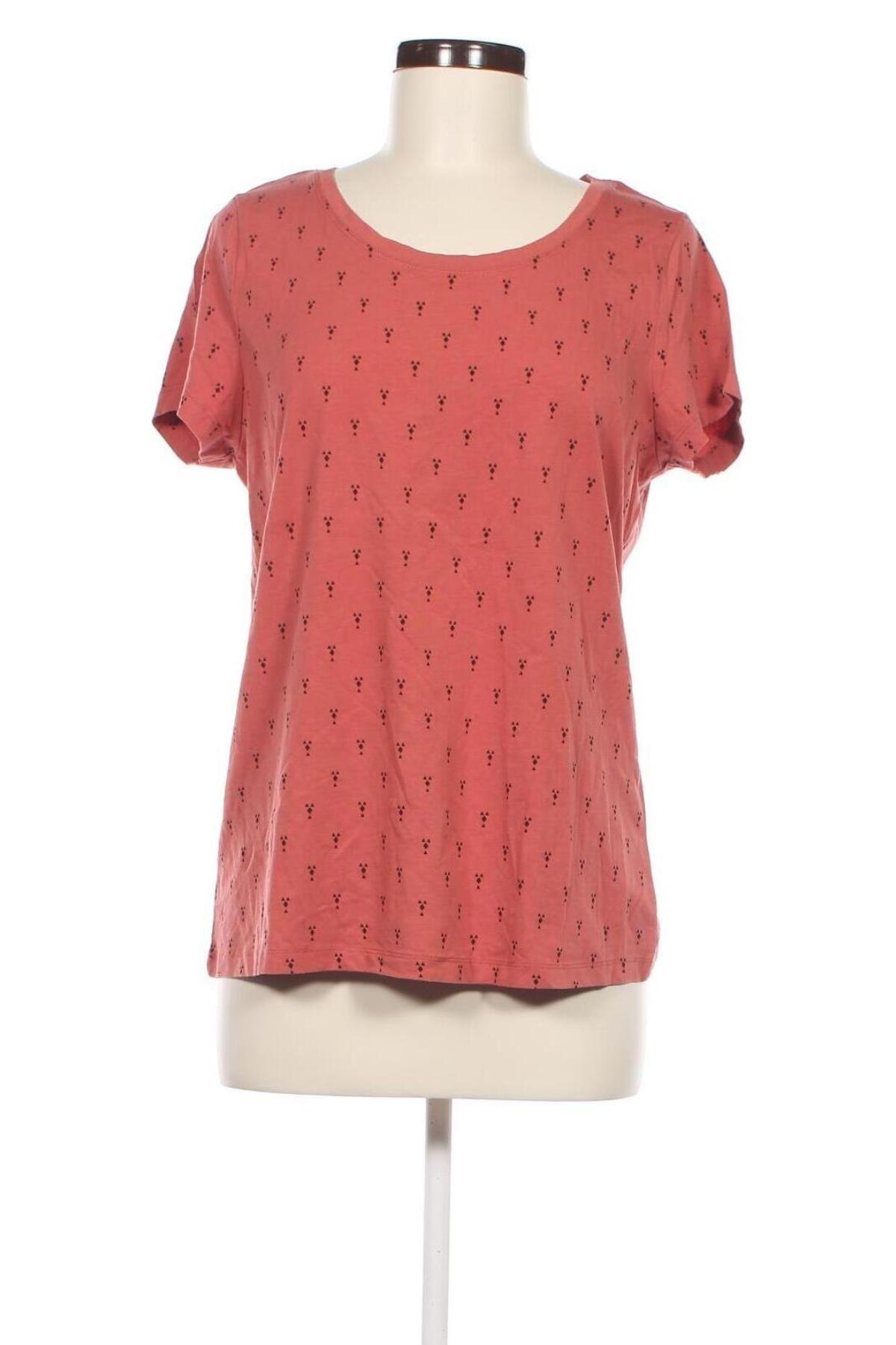 Γυναικείο t-shirt Gina, Μέγεθος L, Χρώμα Καφέ, Τιμή 7,64 €