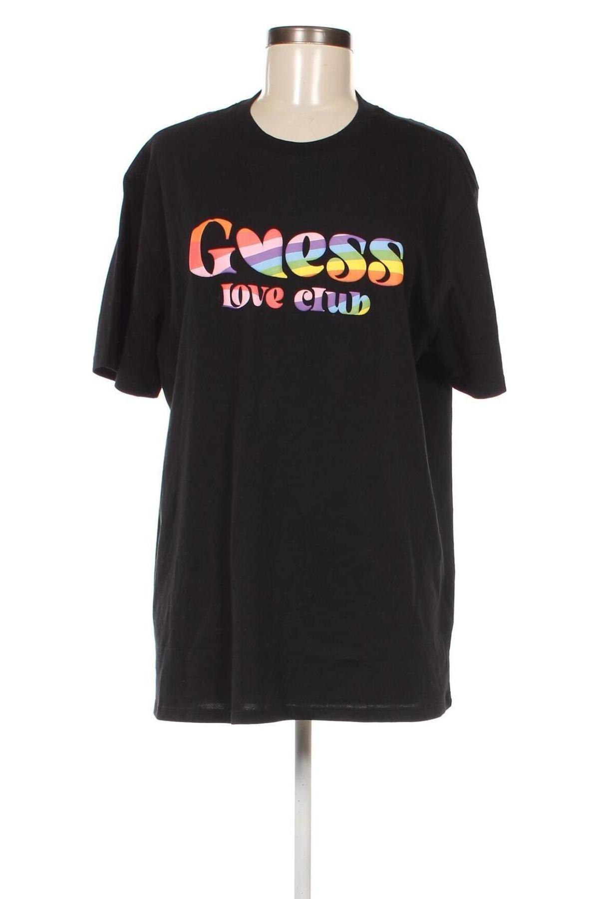 Γυναικείο t-shirt Guess, Μέγεθος L, Χρώμα Μαύρο, Τιμή 35,25 €