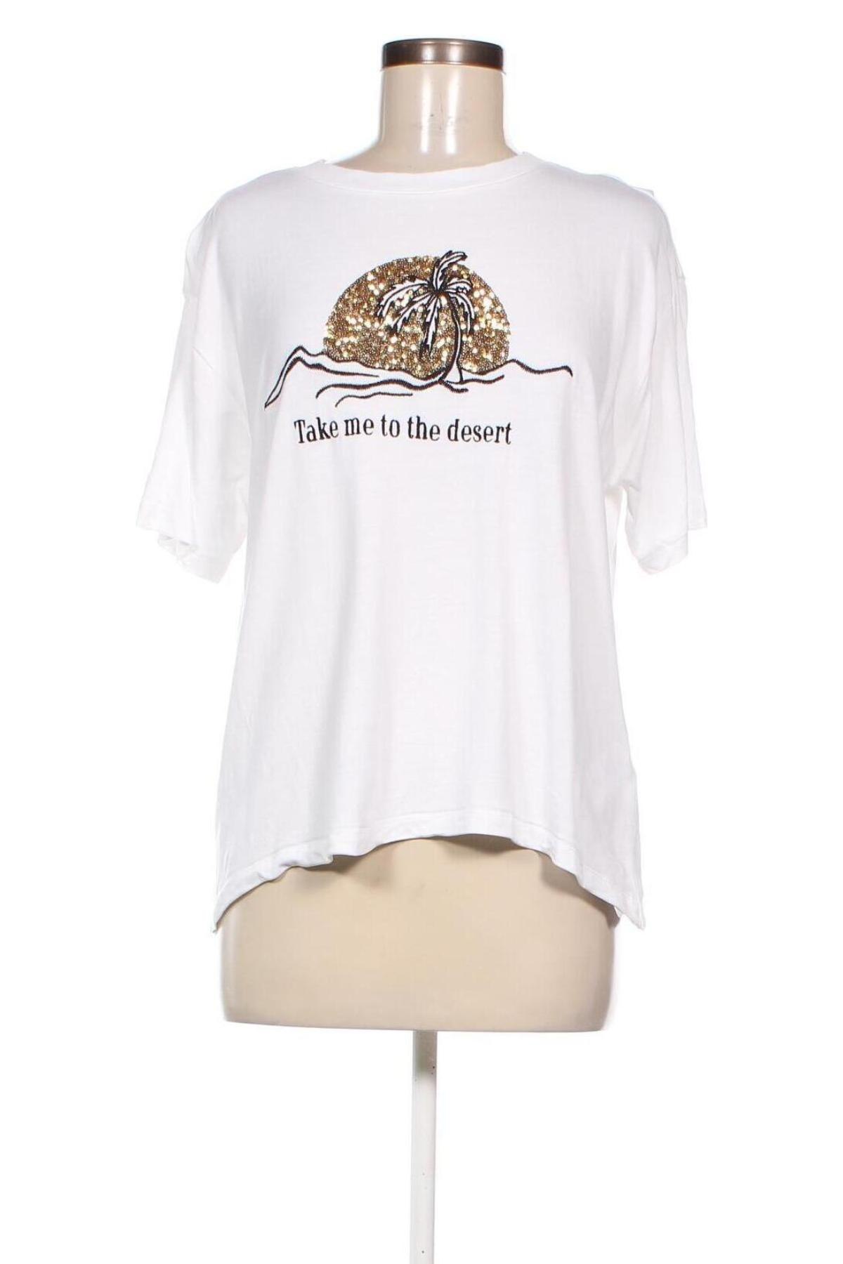 Damen T-Shirt Guido Maria Kretschmer for About You, Größe M, Farbe Weiß, Preis € 10,21