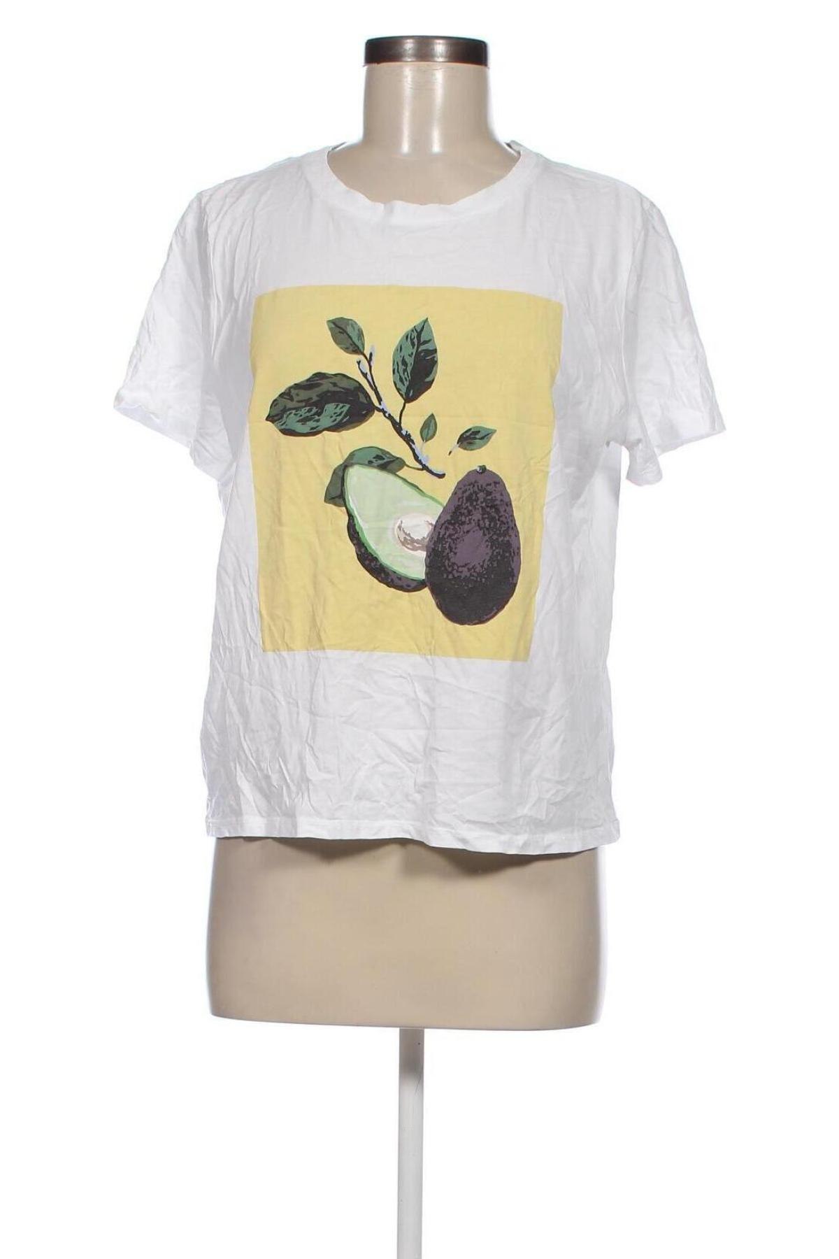 Дамска тениска H&M, Размер L, Цвят Бял, Цена 13,00 лв.