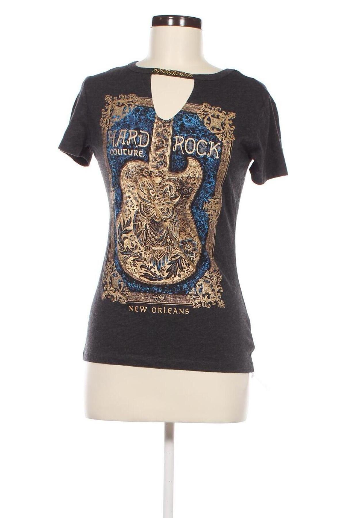 Damen T-Shirt Hard Rock, Größe XS, Farbe Grau, Preis 9,05 €