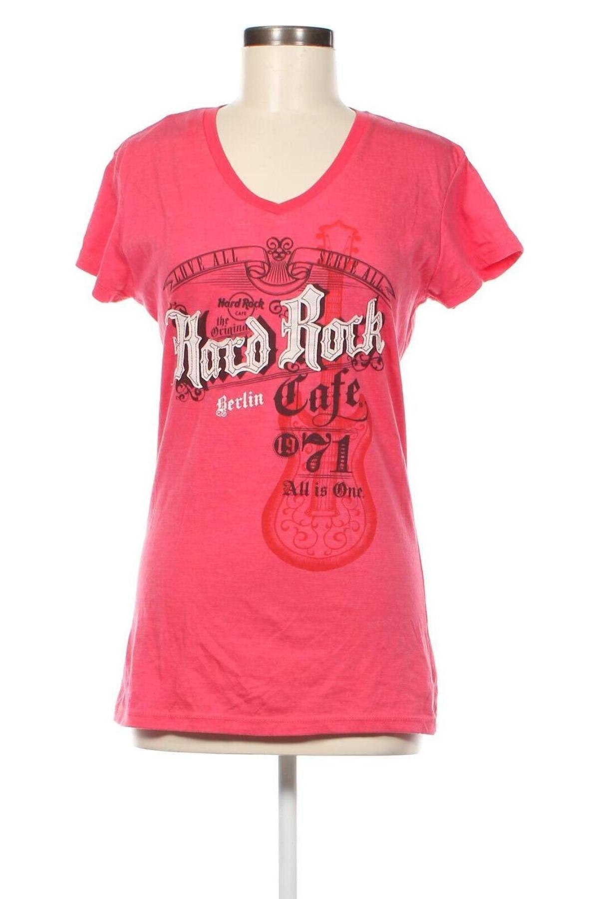 Damen T-Shirt Hard Rock Cafe, Größe L, Farbe Rosa, Preis 11,13 €