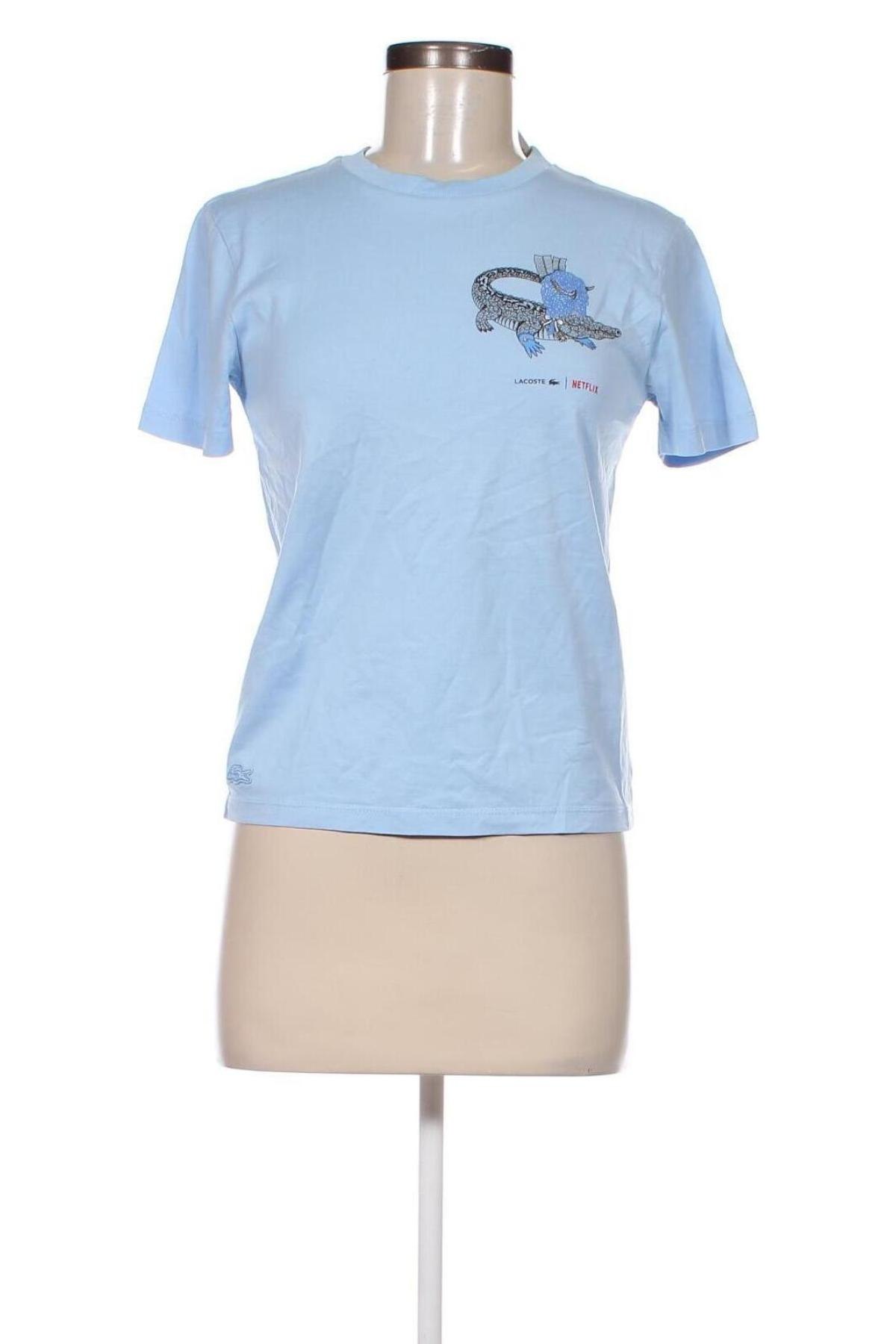 Damen T-Shirt Lacoste, Größe XXS, Farbe Blau, Preis 37,11 €