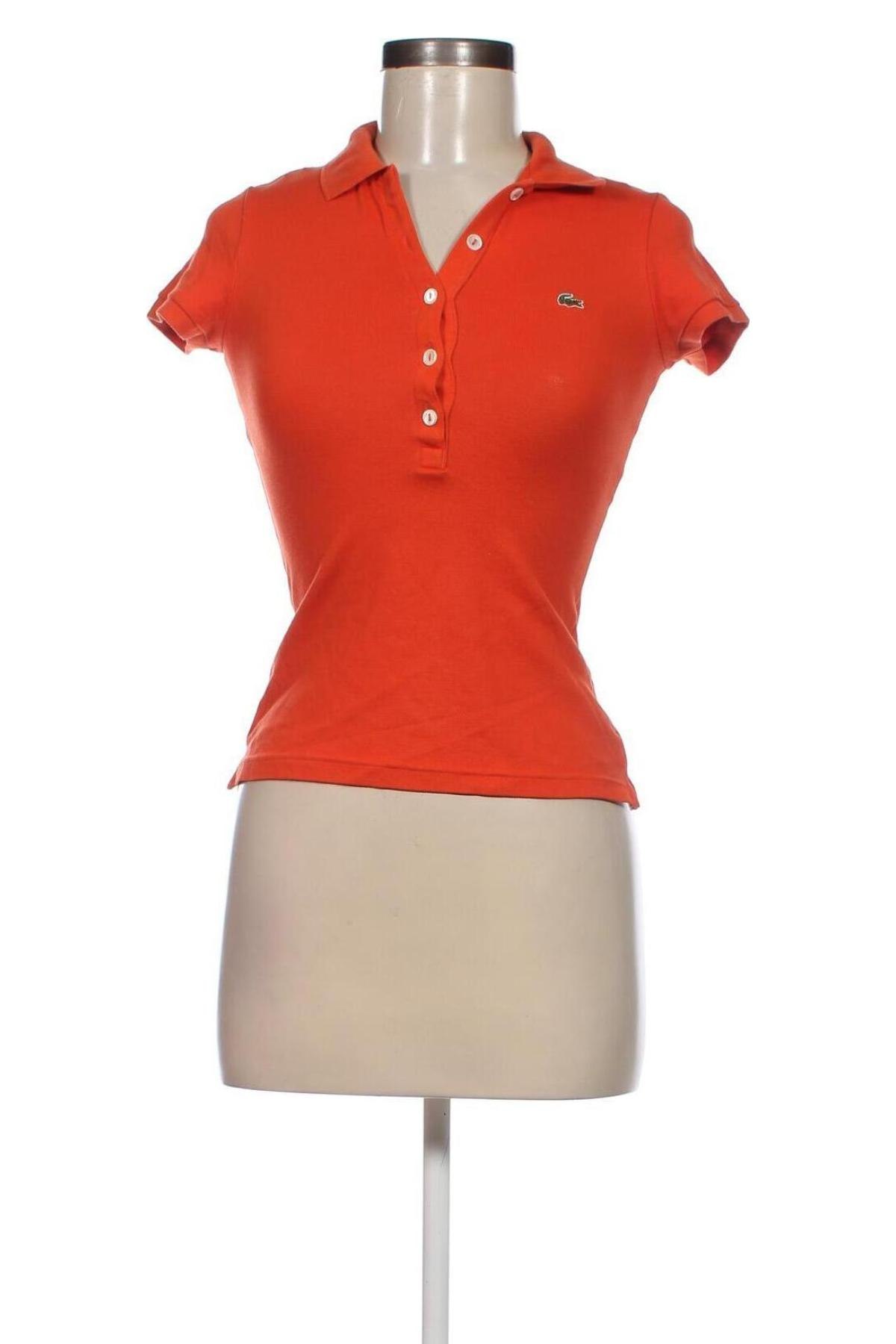 Дамска тениска Lacoste, Размер XS, Цвят Оранжев, Цена 34,00 лв.