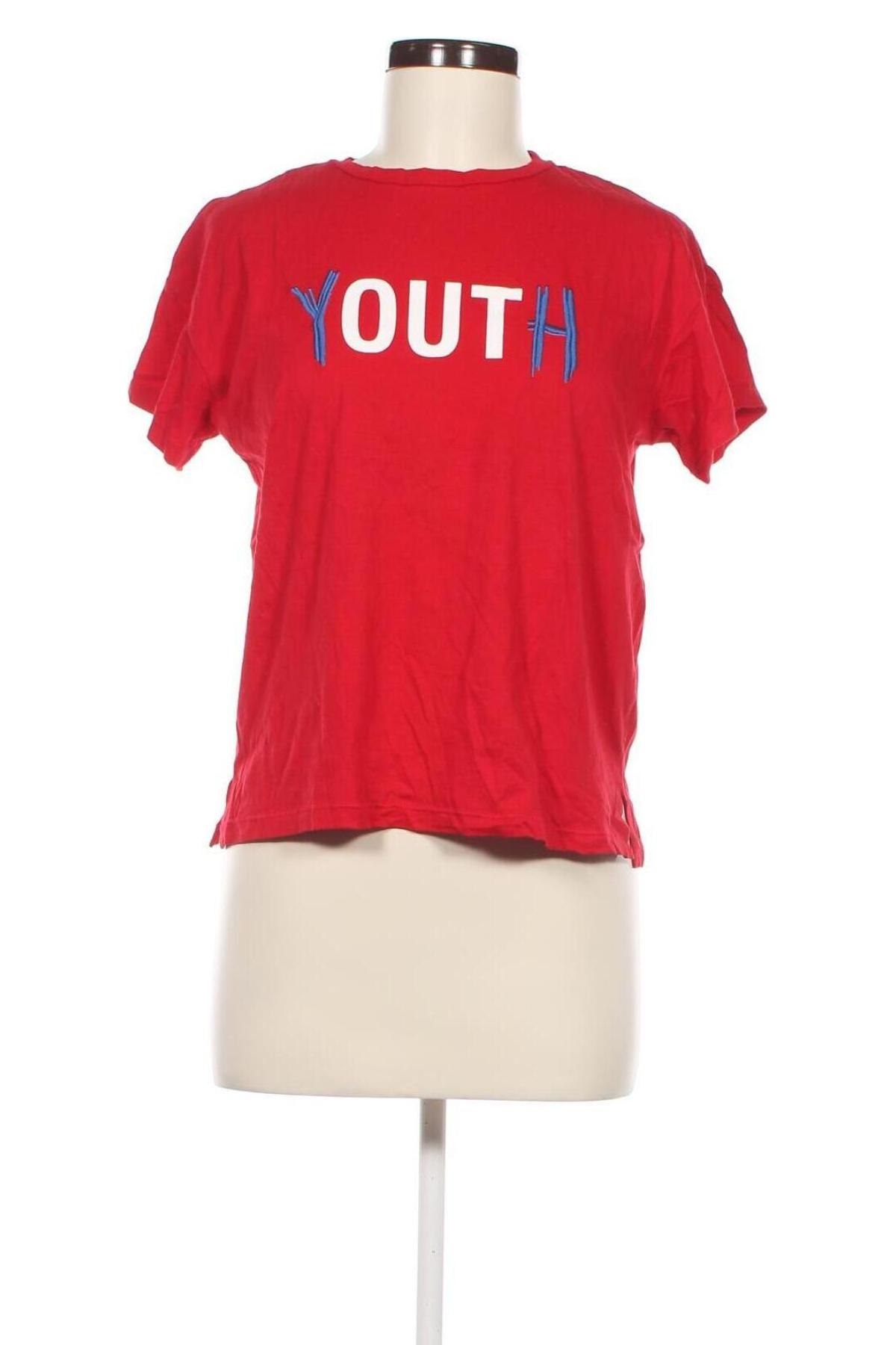 Γυναικείο t-shirt Mango, Μέγεθος S, Χρώμα Κόκκινο, Τιμή 5,45 €
