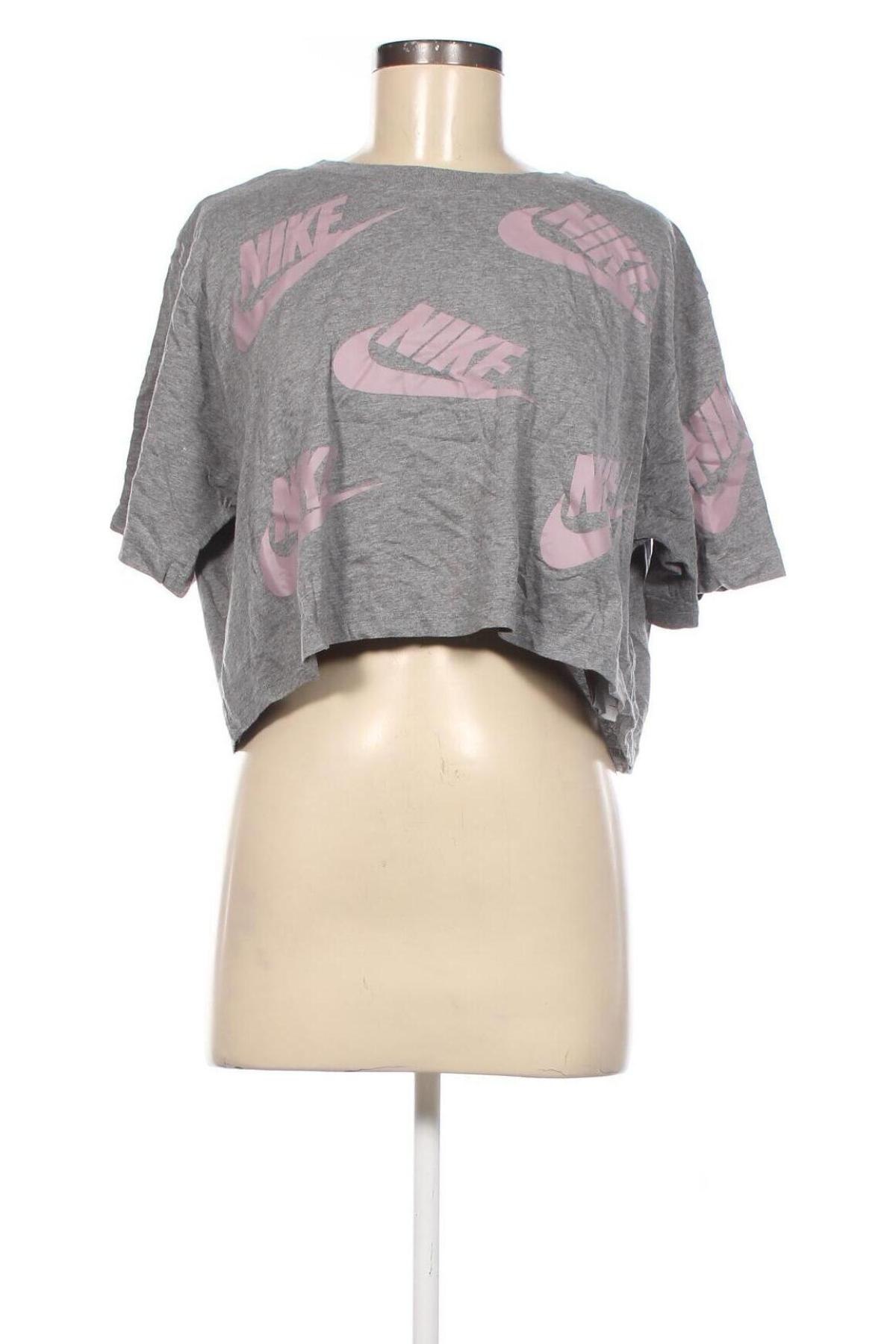 Γυναικείο t-shirt Nike, Μέγεθος L, Χρώμα Γκρί, Τιμή 15,87 €