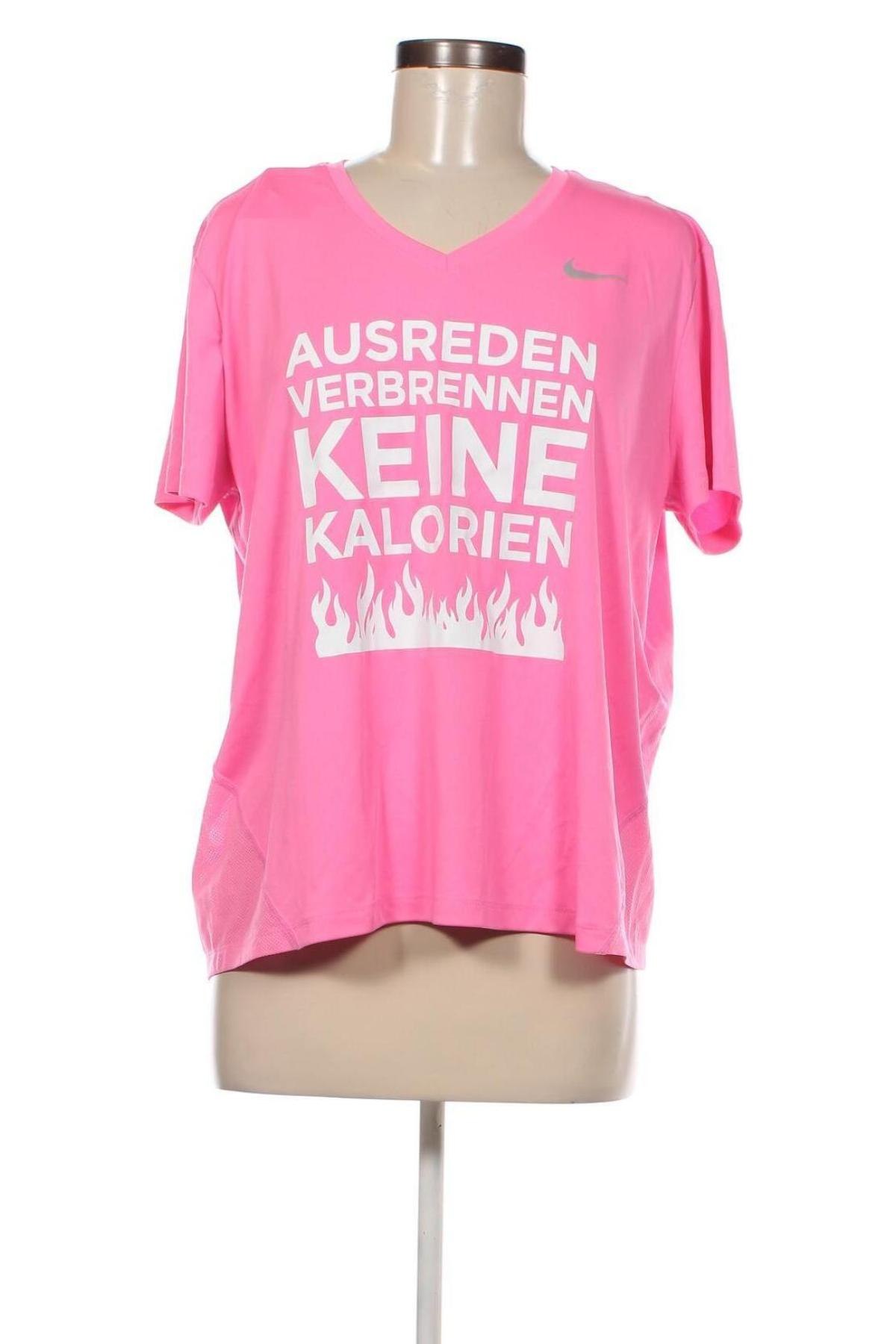 Дамска тениска Nike, Размер XL, Цвят Розов, Цена 24,30 лв.